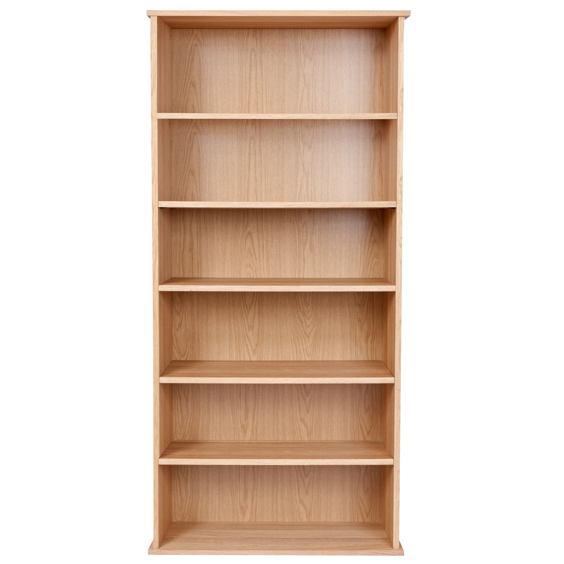 John Lewis Abacus 5 Shelf Bookcase, Oak