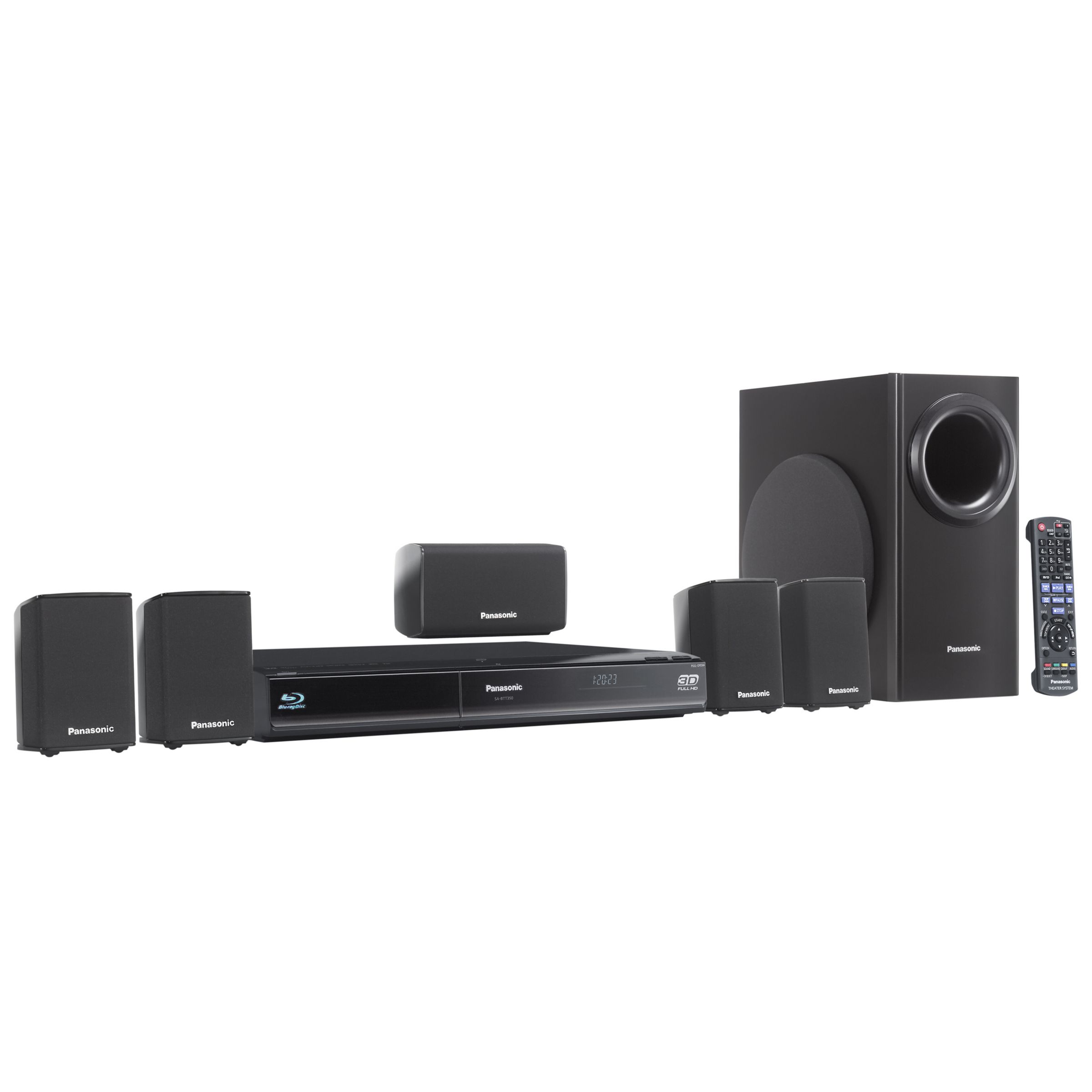 Panasonic SC-BTT350B-K 3D Ready Blu-ray Home Cinema System at John Lewis