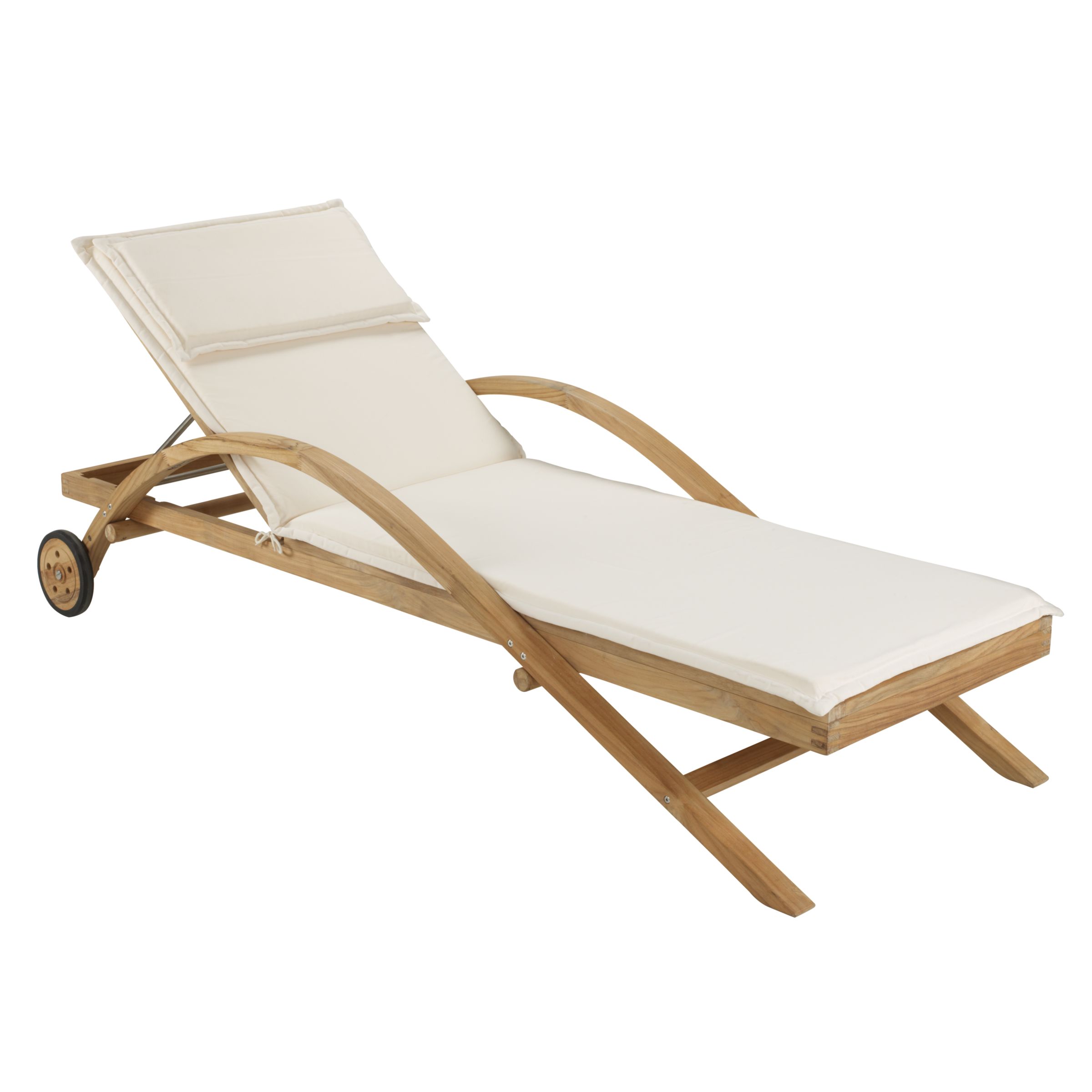 John Lewis FSC Teak Sunlounger