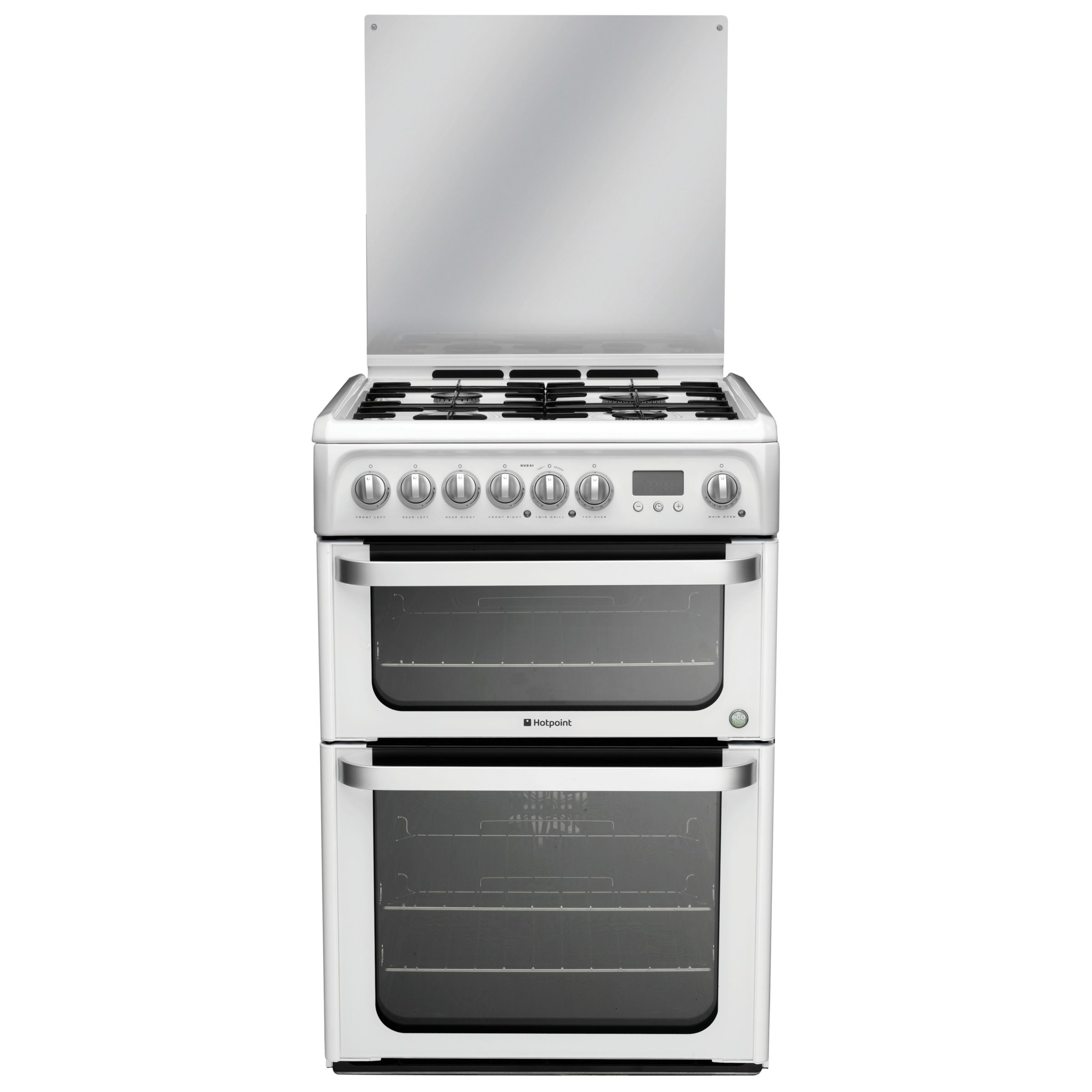 Hotpoint HUD61P Ultima Dual Fuel Cooker, White at John Lewis