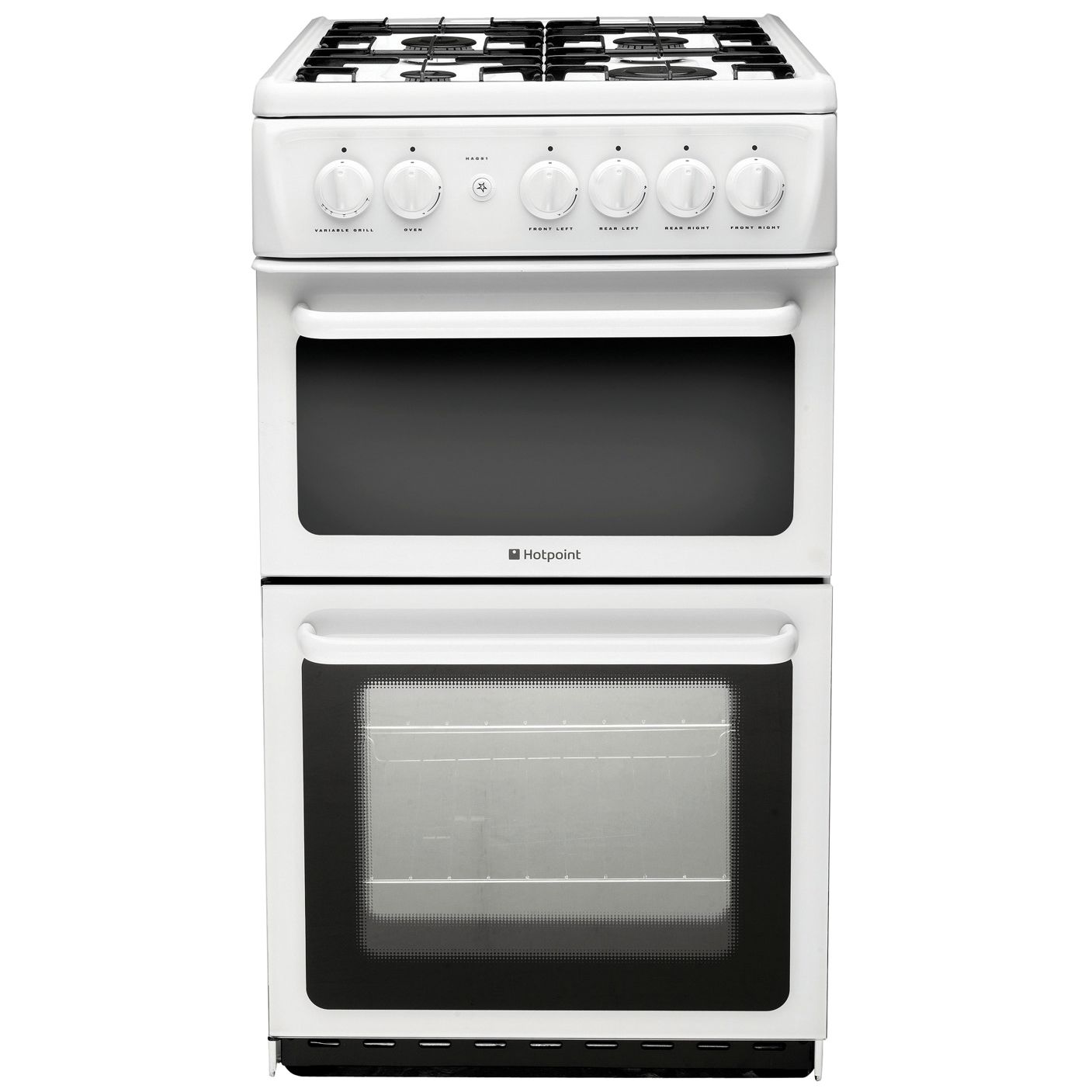 Hotpoint HAG51P Gas Cooker, White at John Lewis
