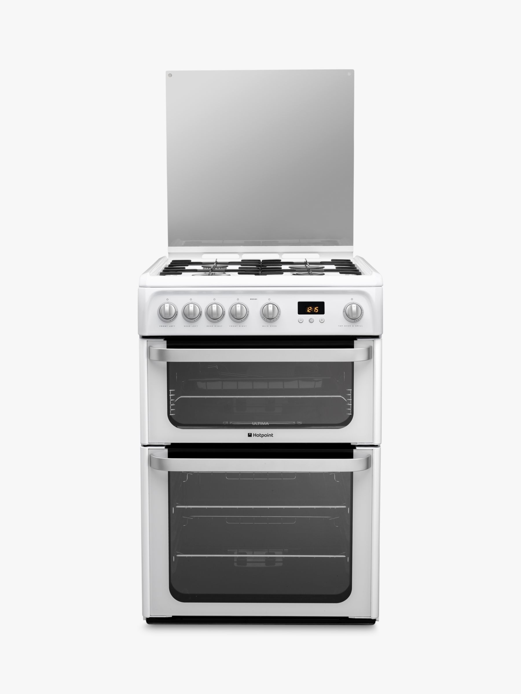 Hotpoint HUG61P Ultima Gas Cooker, White at John Lewis