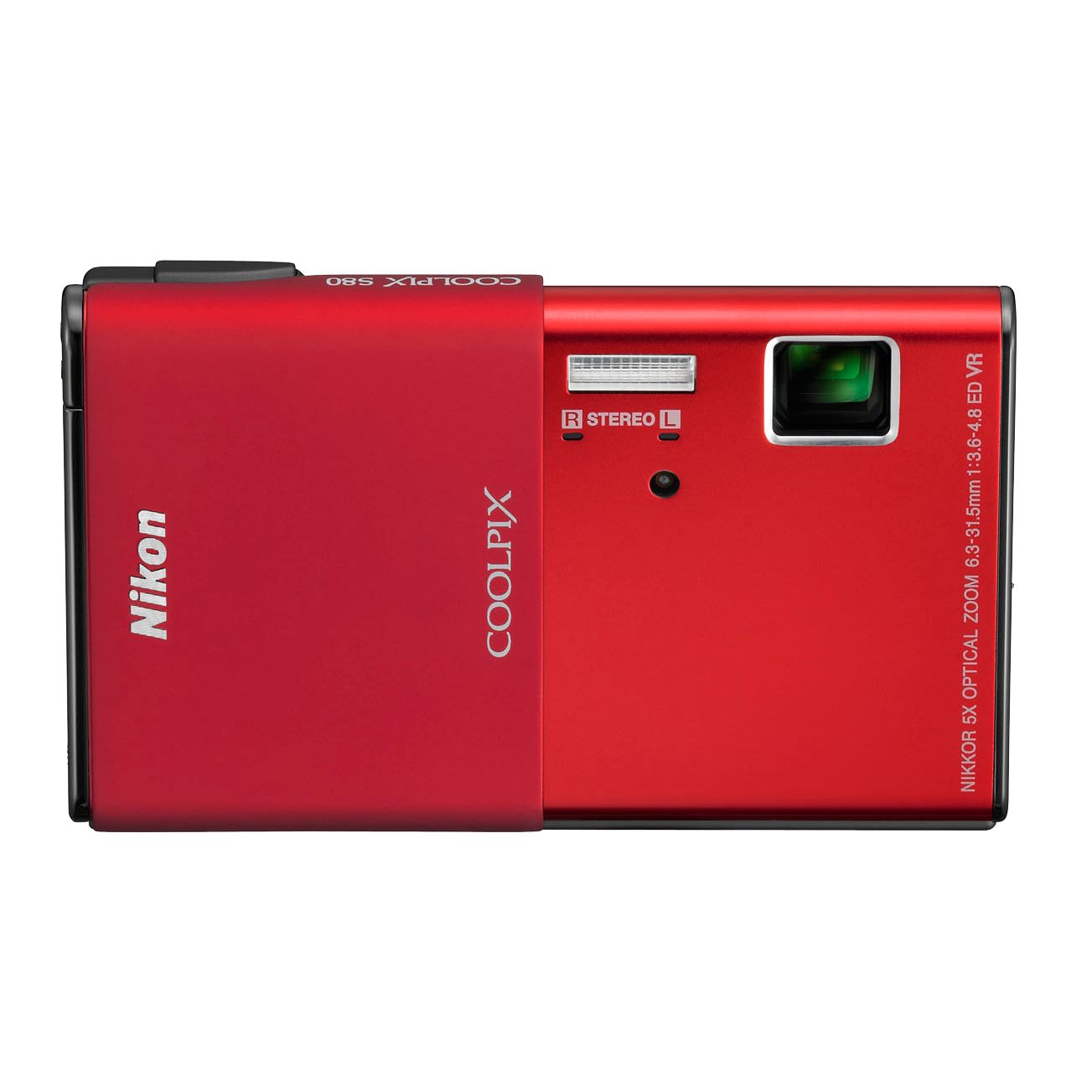 Nikon Coolpix S80 Digital Camera, Red at John Lewis