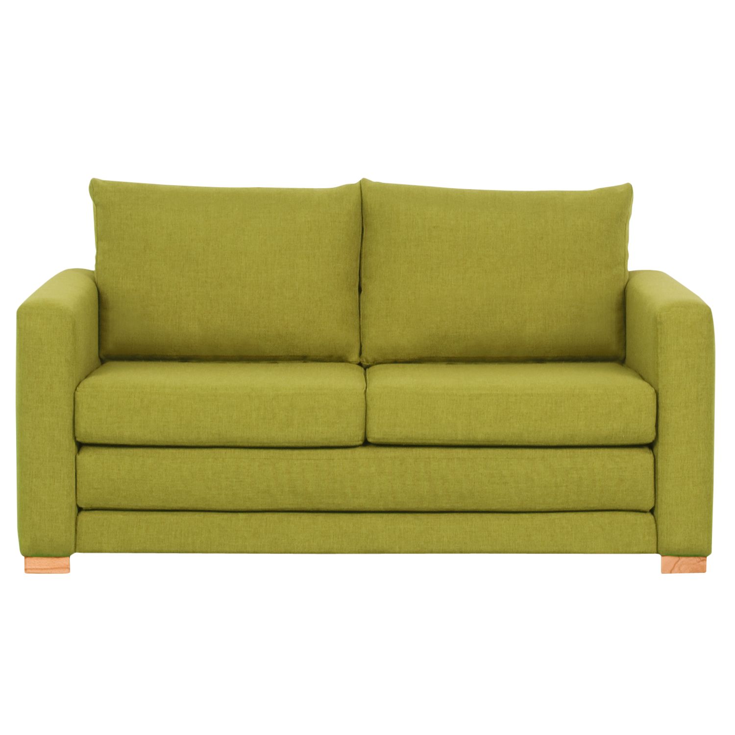 John Lewis Maisie Small Sofa Bed, Oslo Green / Light Leg, width 142cm