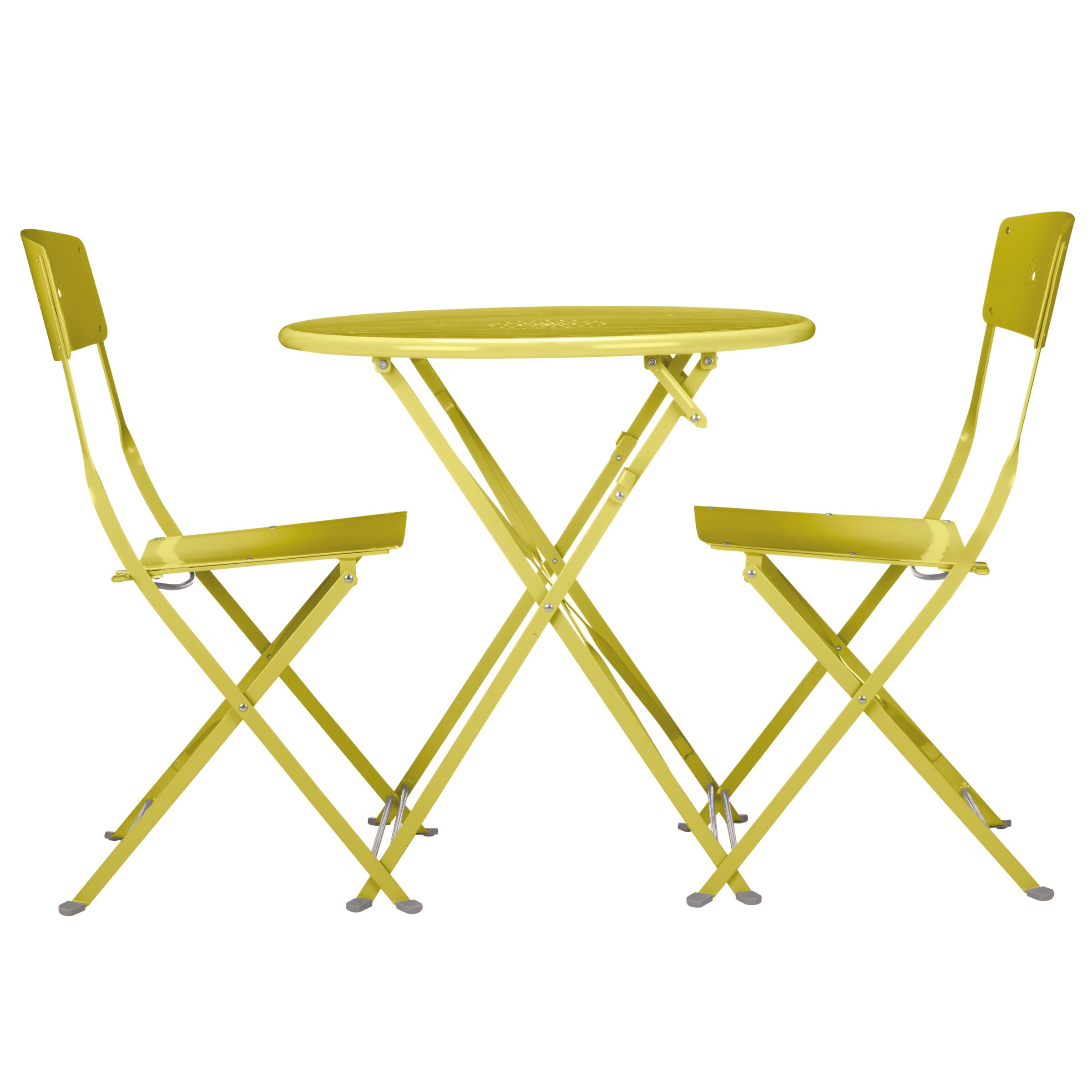 John Lewis Sicily Outdoor Bistro Set, Citrine