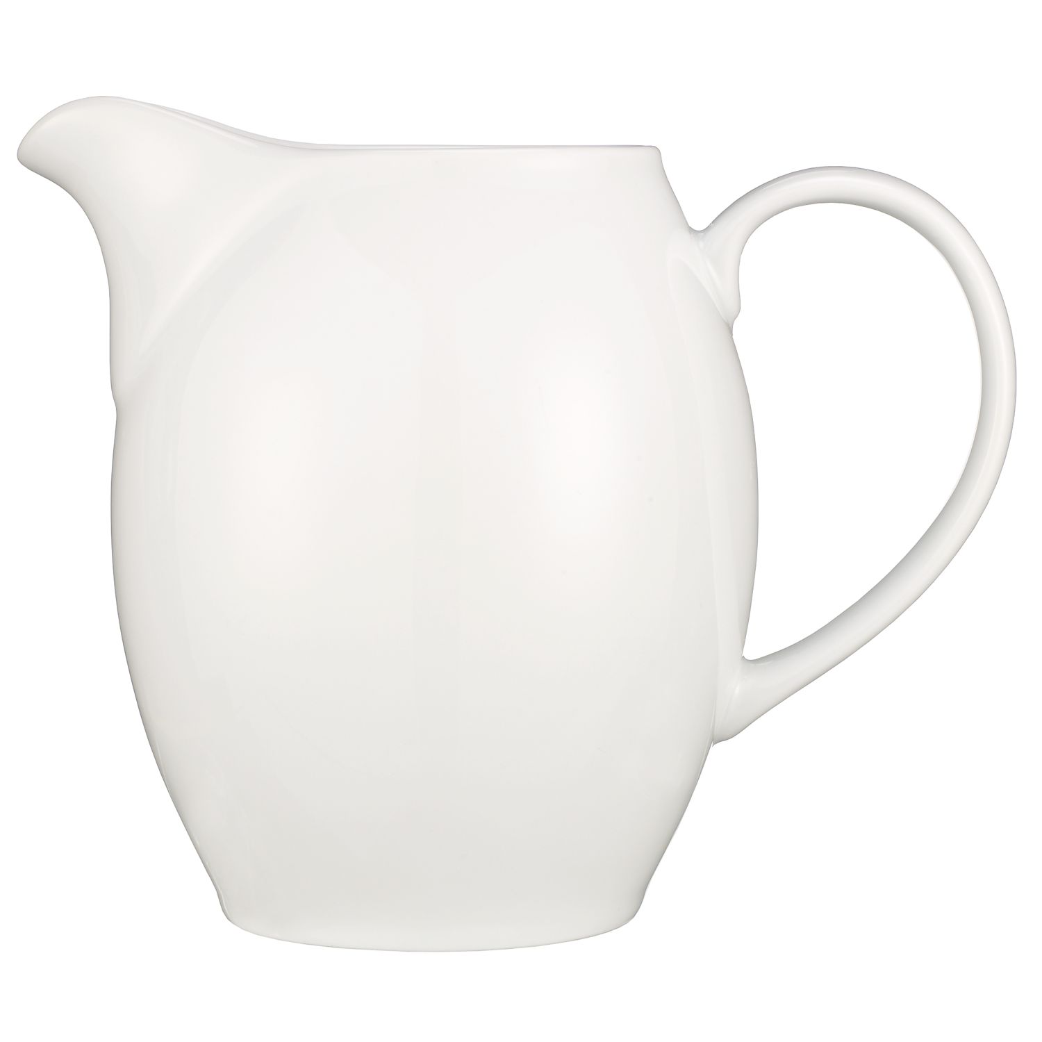 John Lewis House Porcelain Rounded Jug, White, 1L