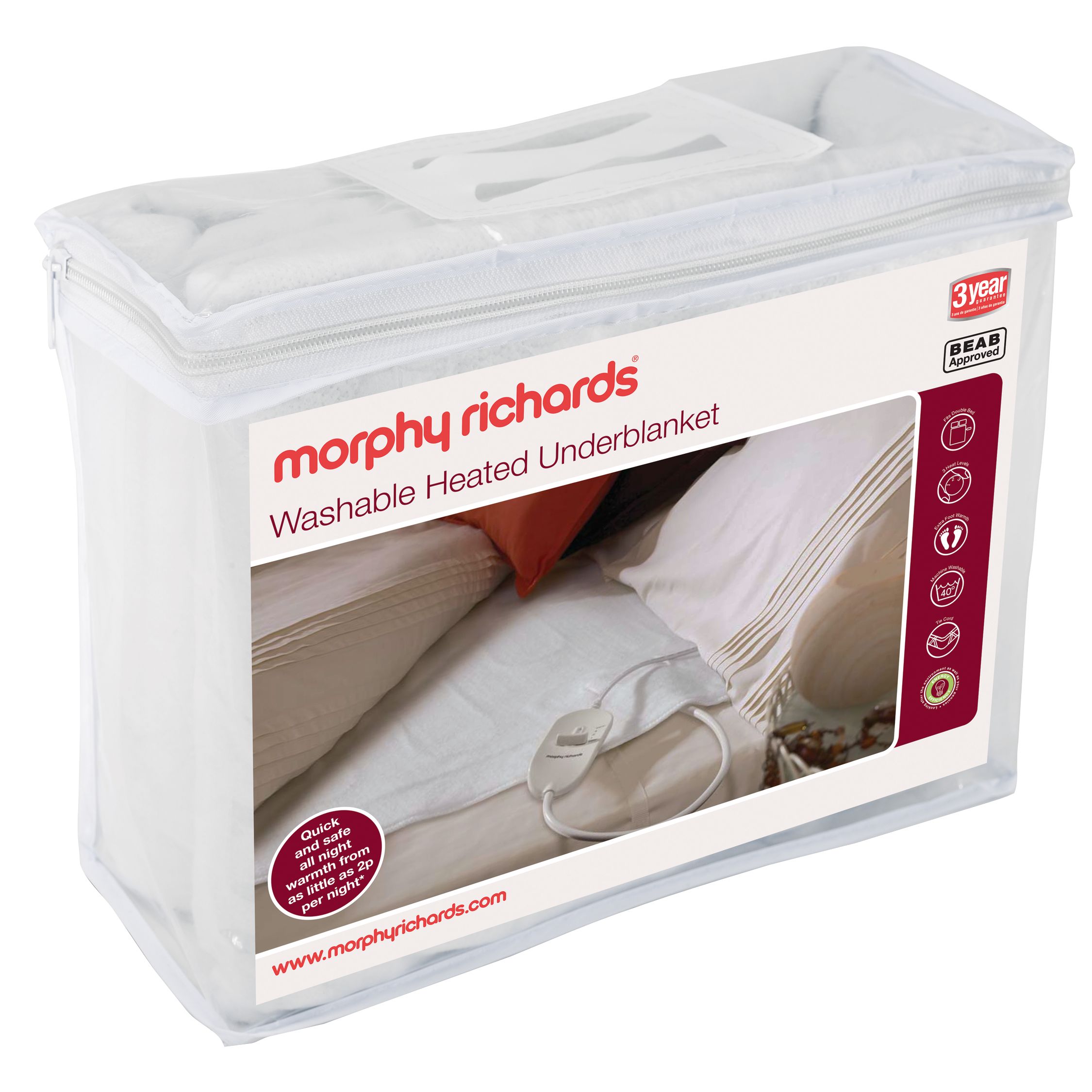 Morphy Richards 75173 Heated Underblanket, Single