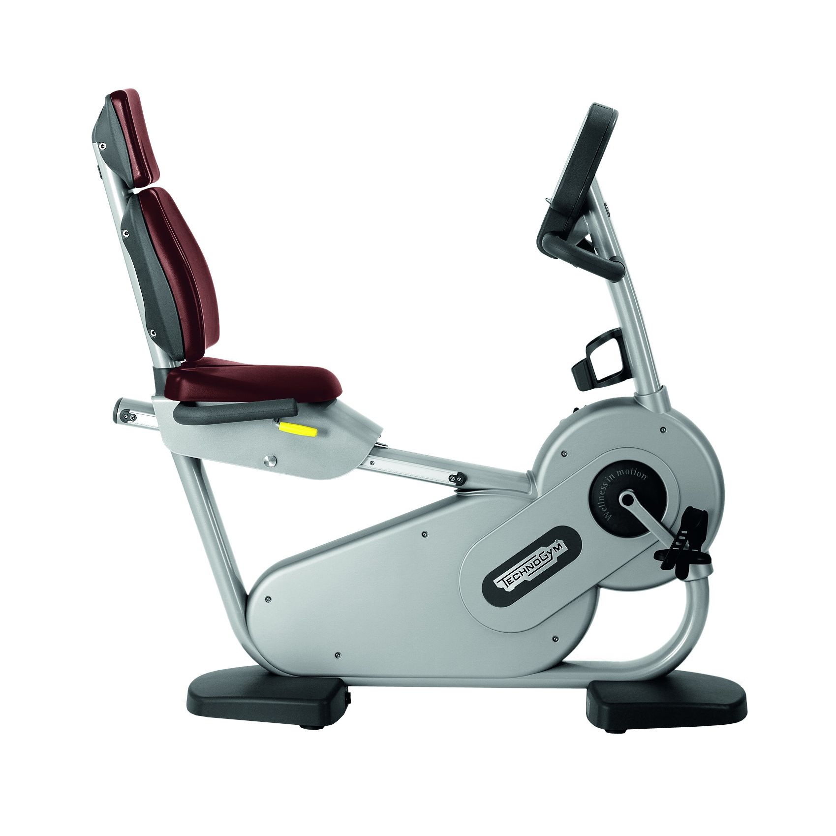 Technogym Forma Recumbent Exercise Bike with Bordeaux Seat