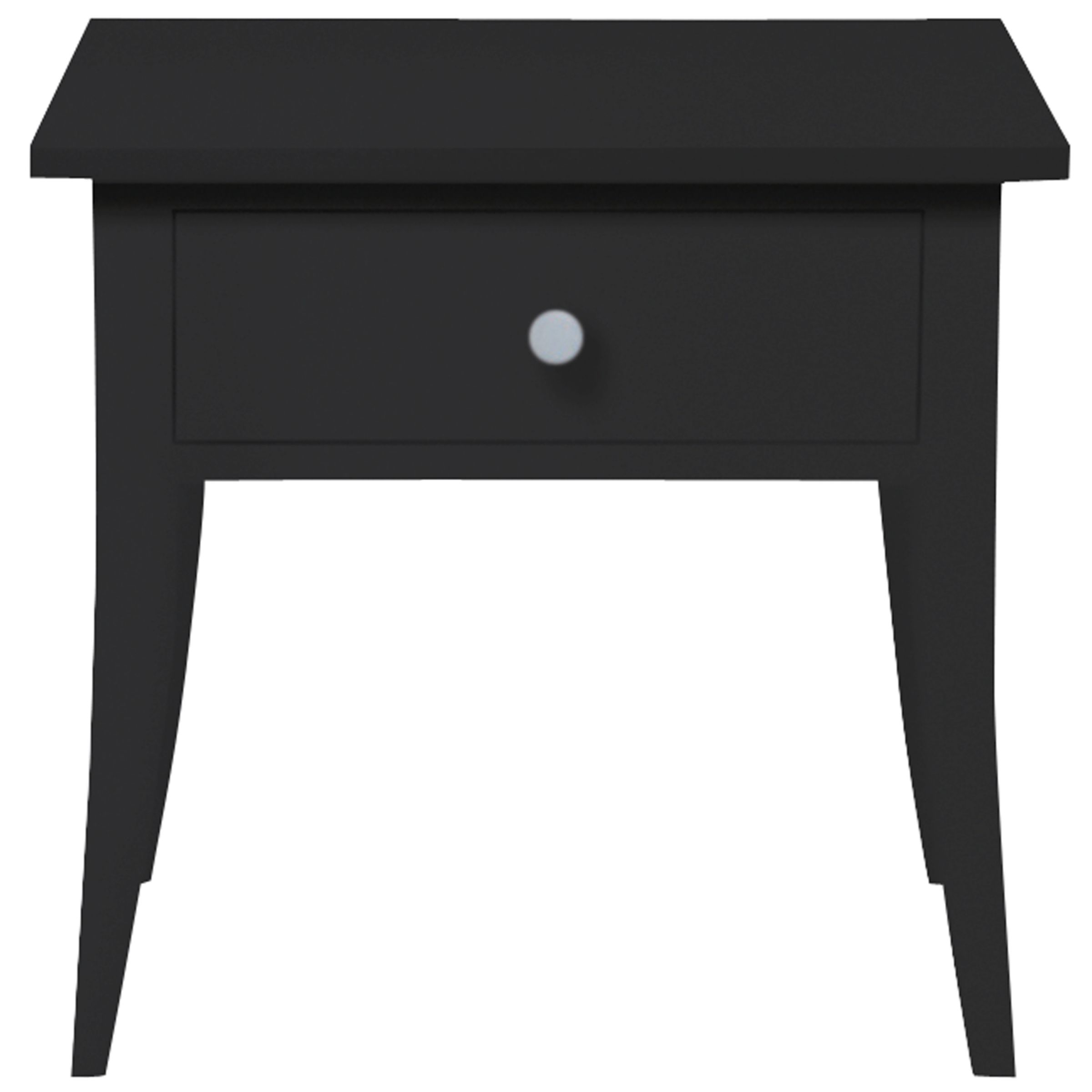 John Lewis Aspen Bedside Table, Black