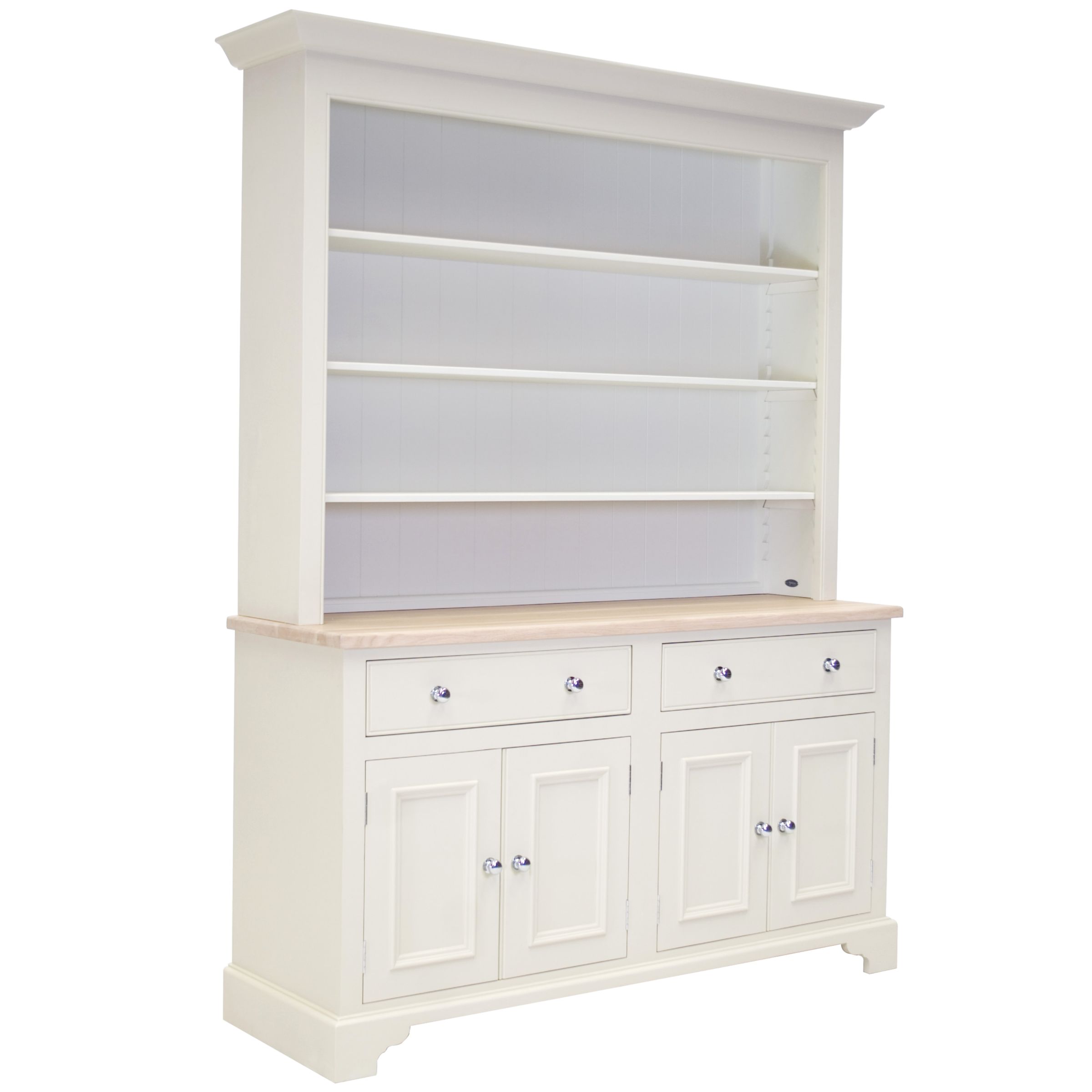Neptune Chichester 5ft Open Dresser, Limestone at John Lewis