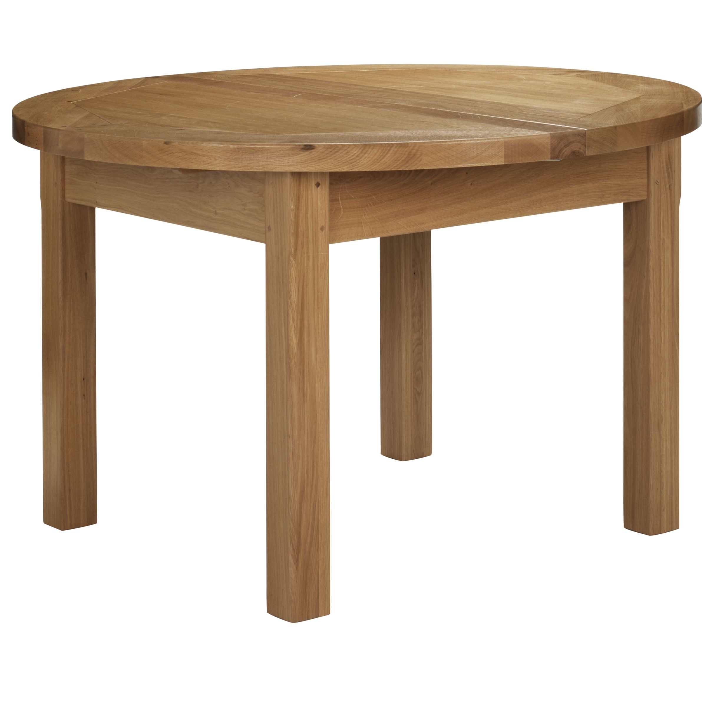 John Lewis Ardennes Round Extending Dining Table, Cognac,