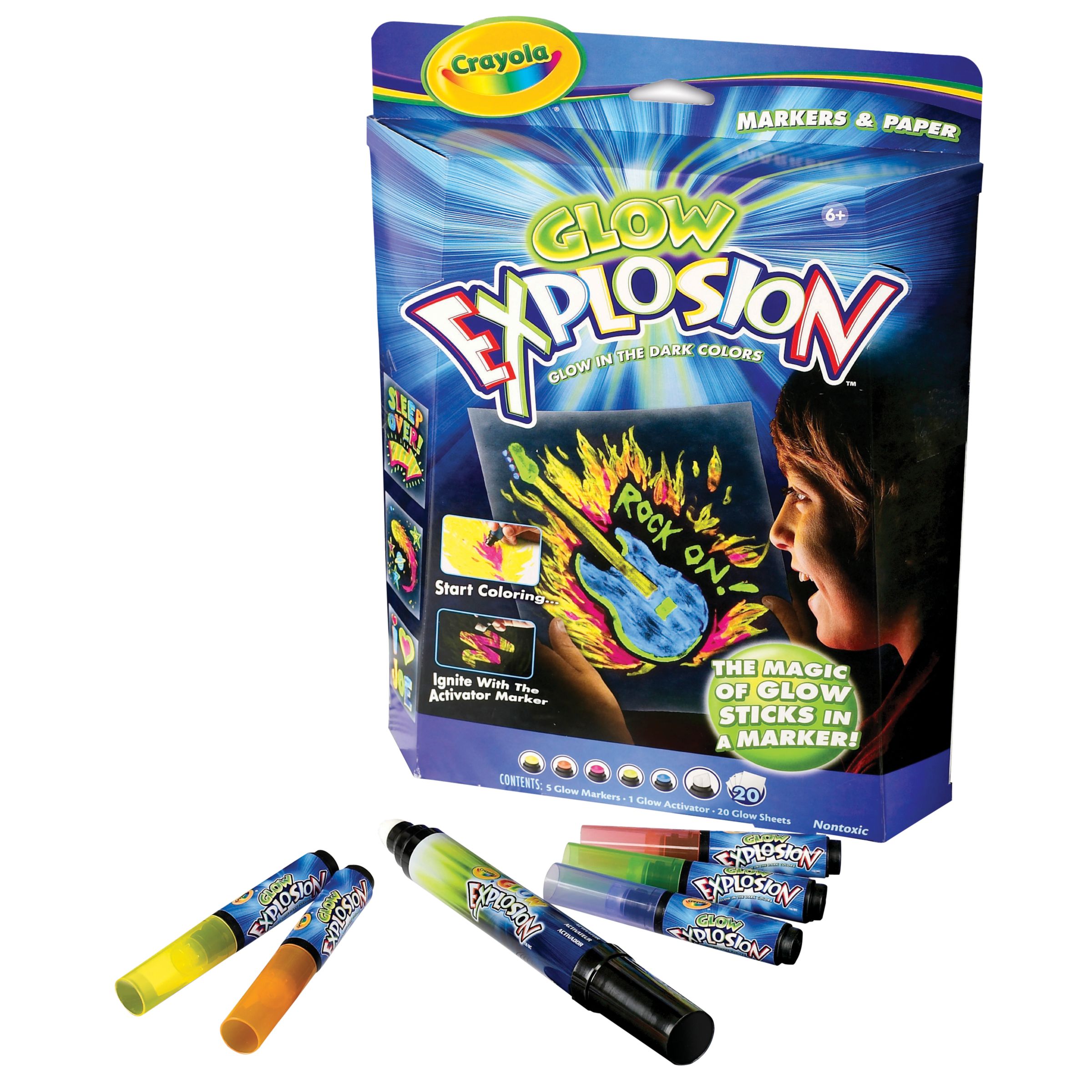 Crayola Glow Explosion Markers & Paper