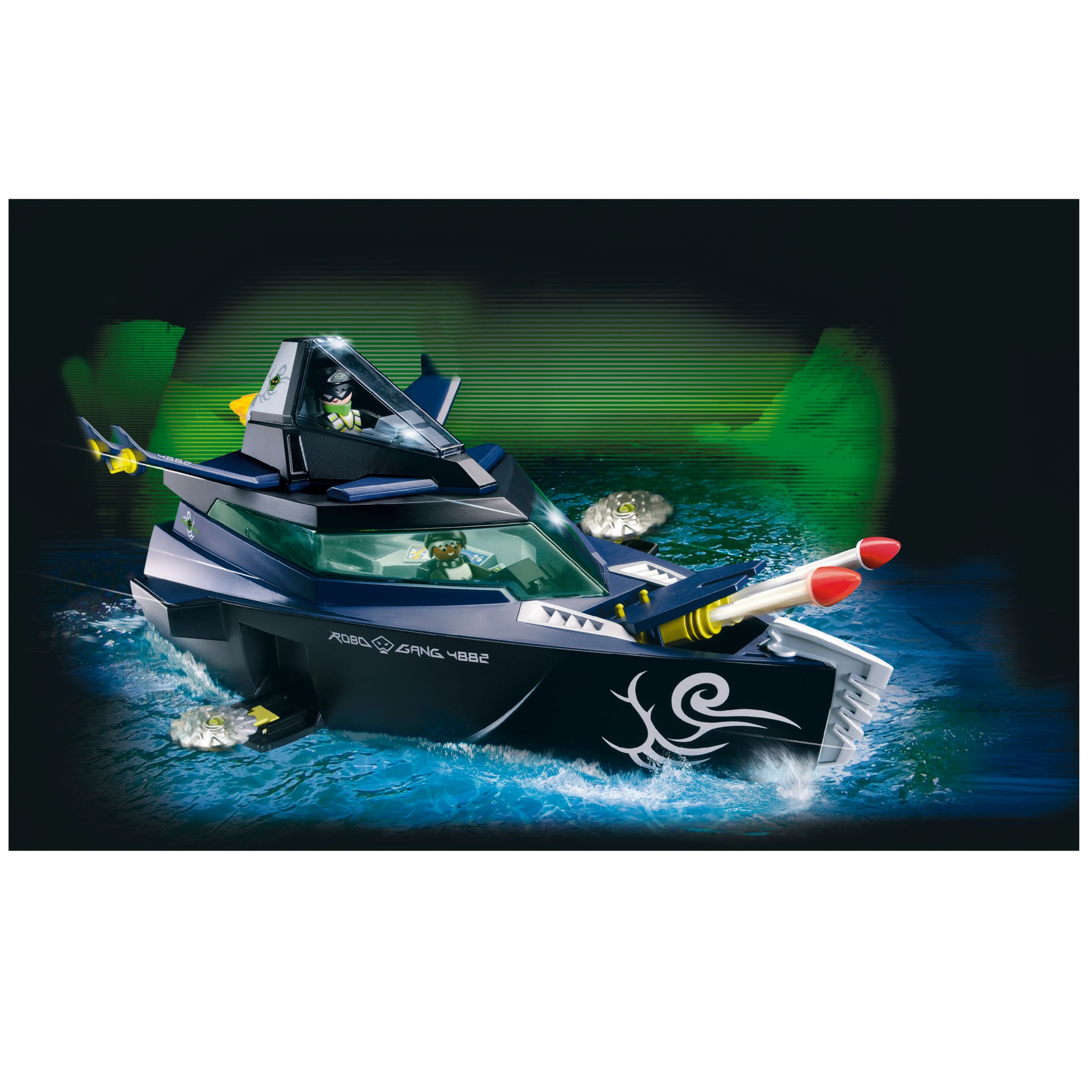 Playmobil Secret Agent Robo Gangster Battle Yacht
