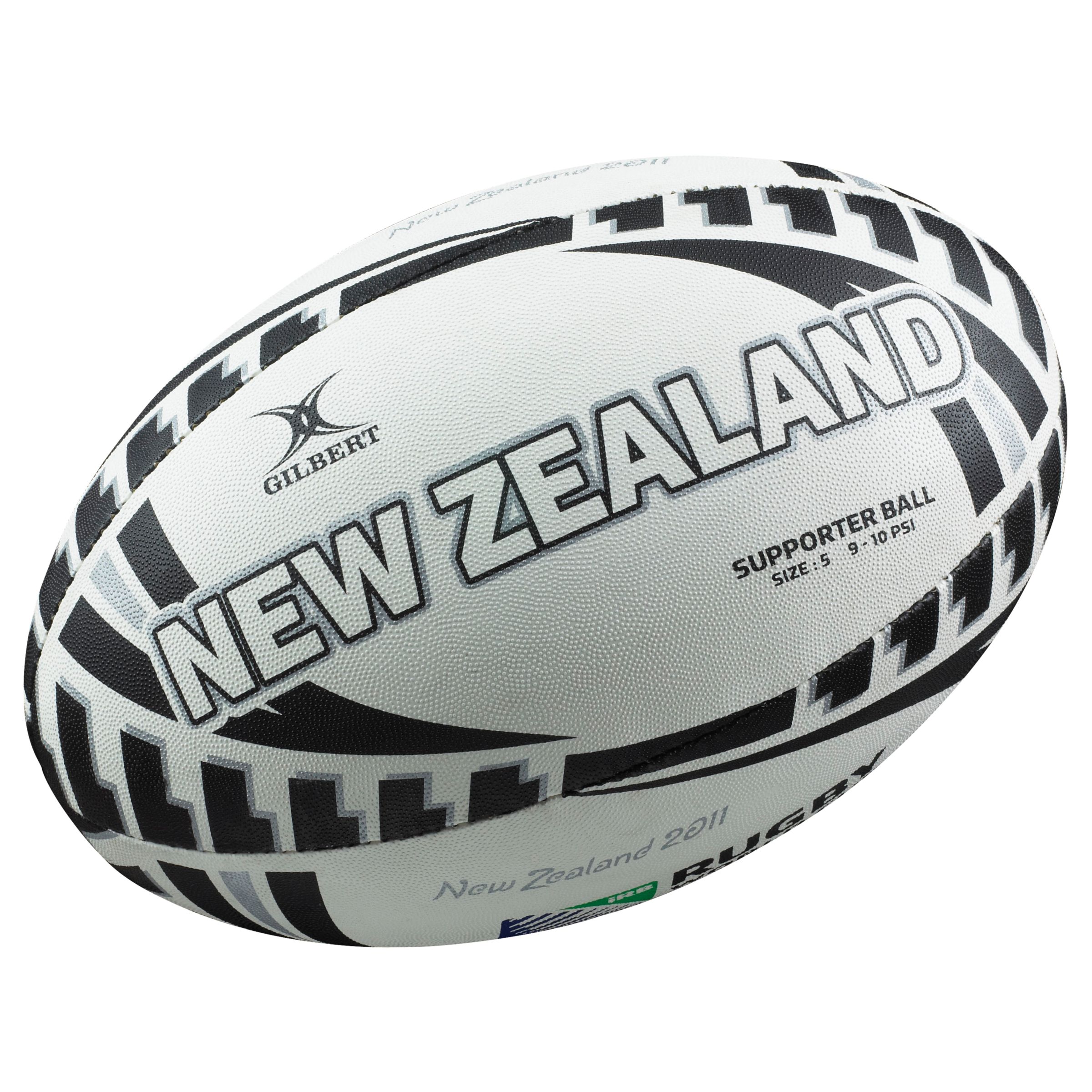 Gilbert Rugby World Cup New Zealand Supporters Ball, Size 5