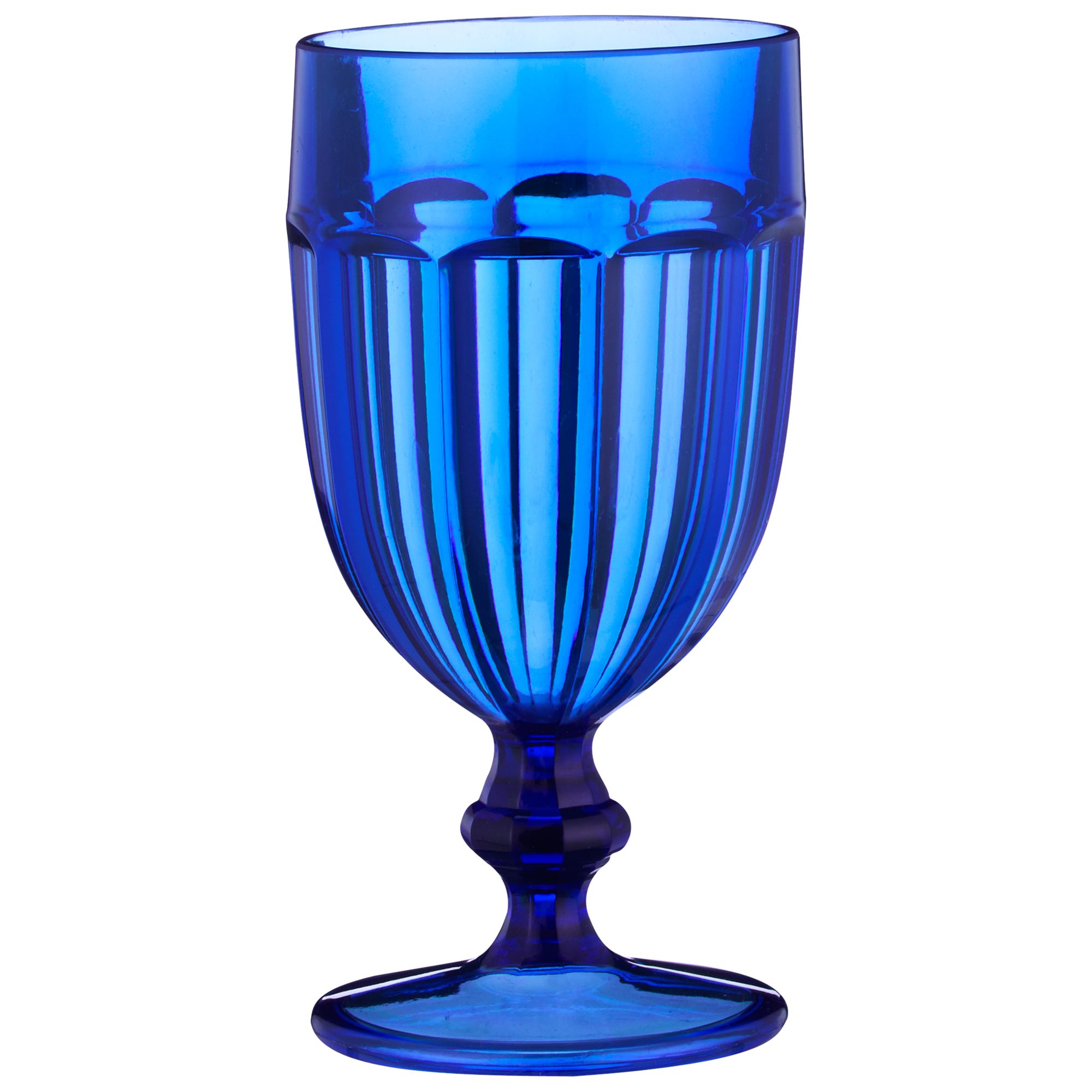 John Lewis Blue Acrylic Wine Glass