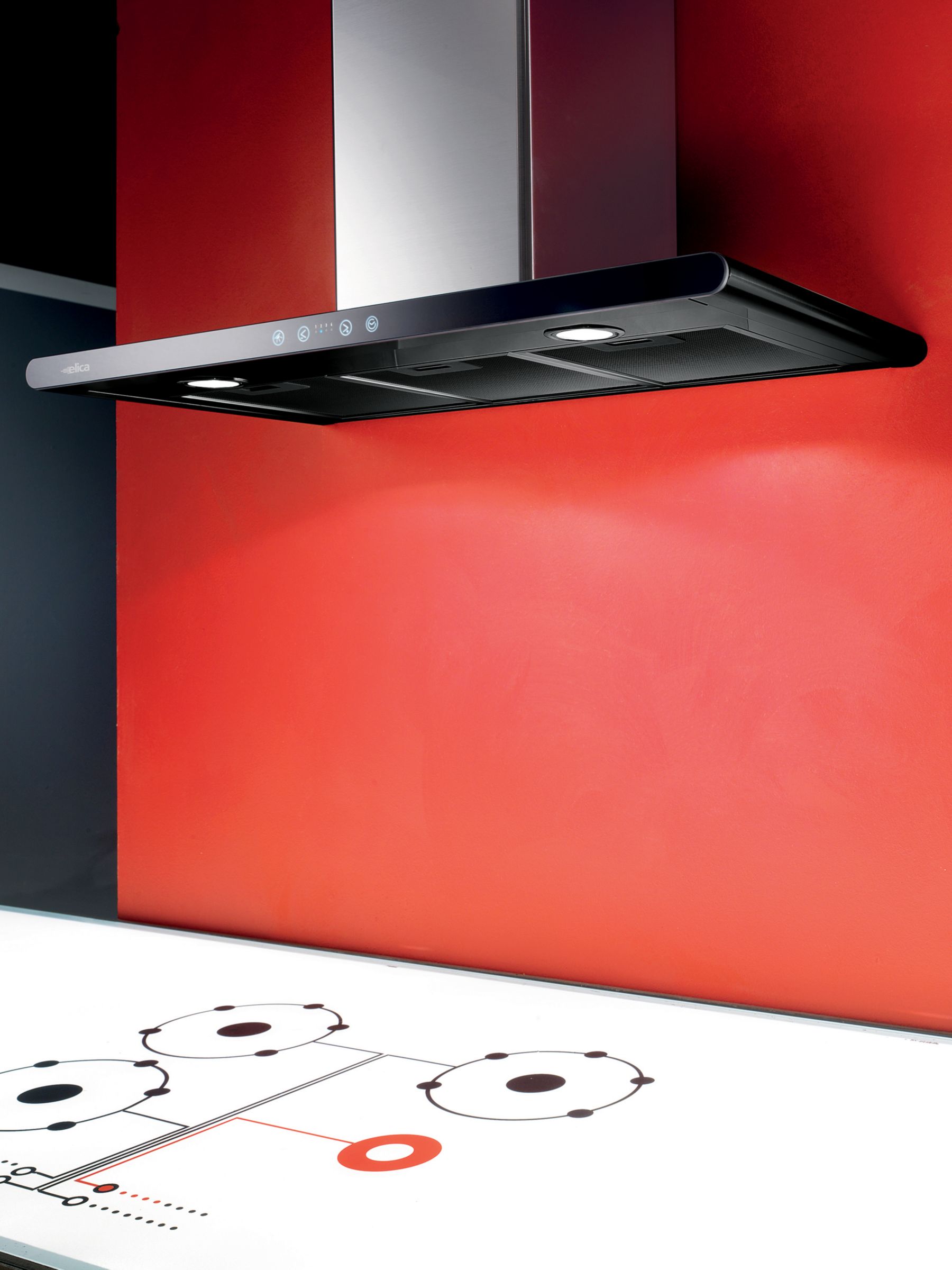 Galaxy Chimney Hood, Stainless Steel/Black