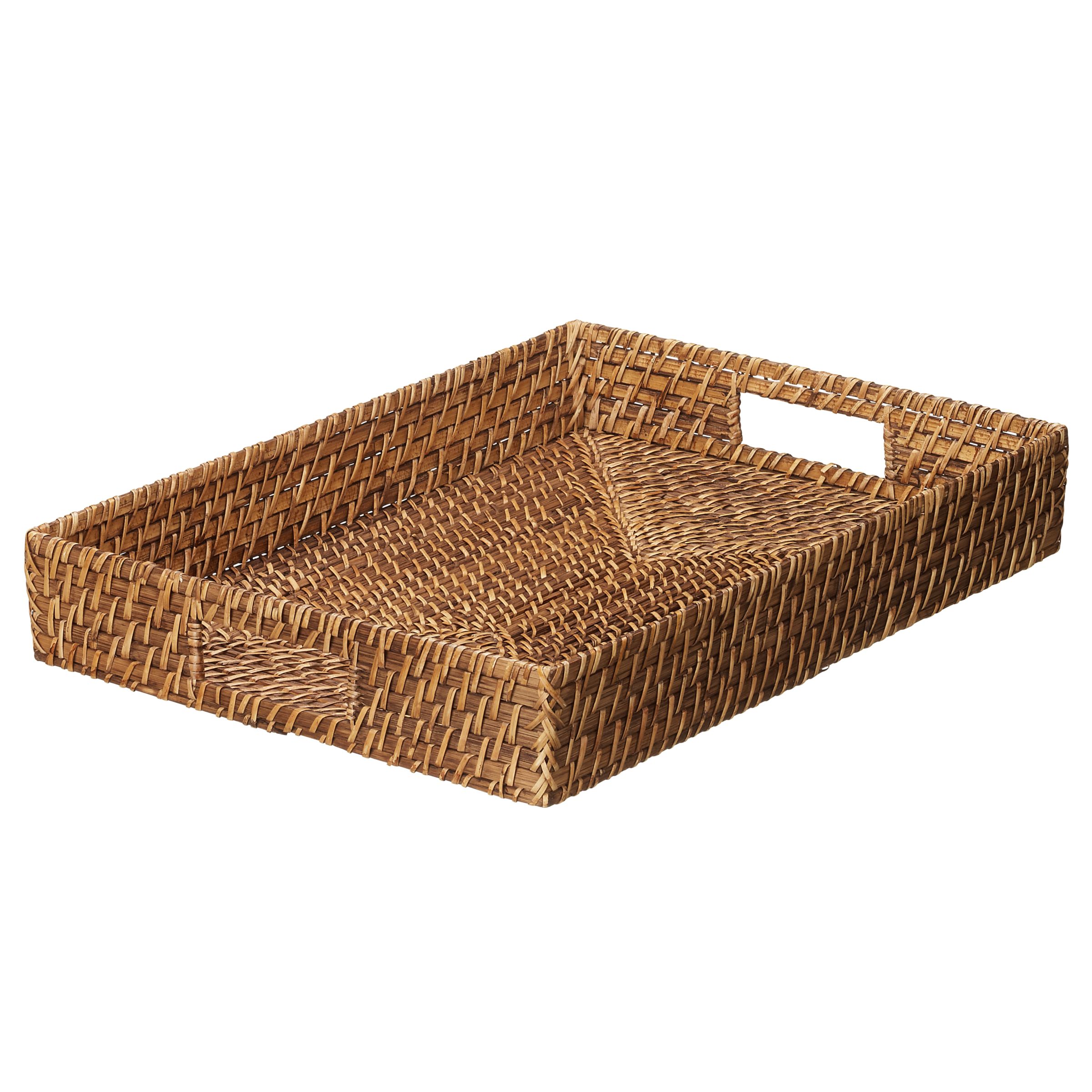 John Lewis Bamboo & Rattan Tray, Nutmeg