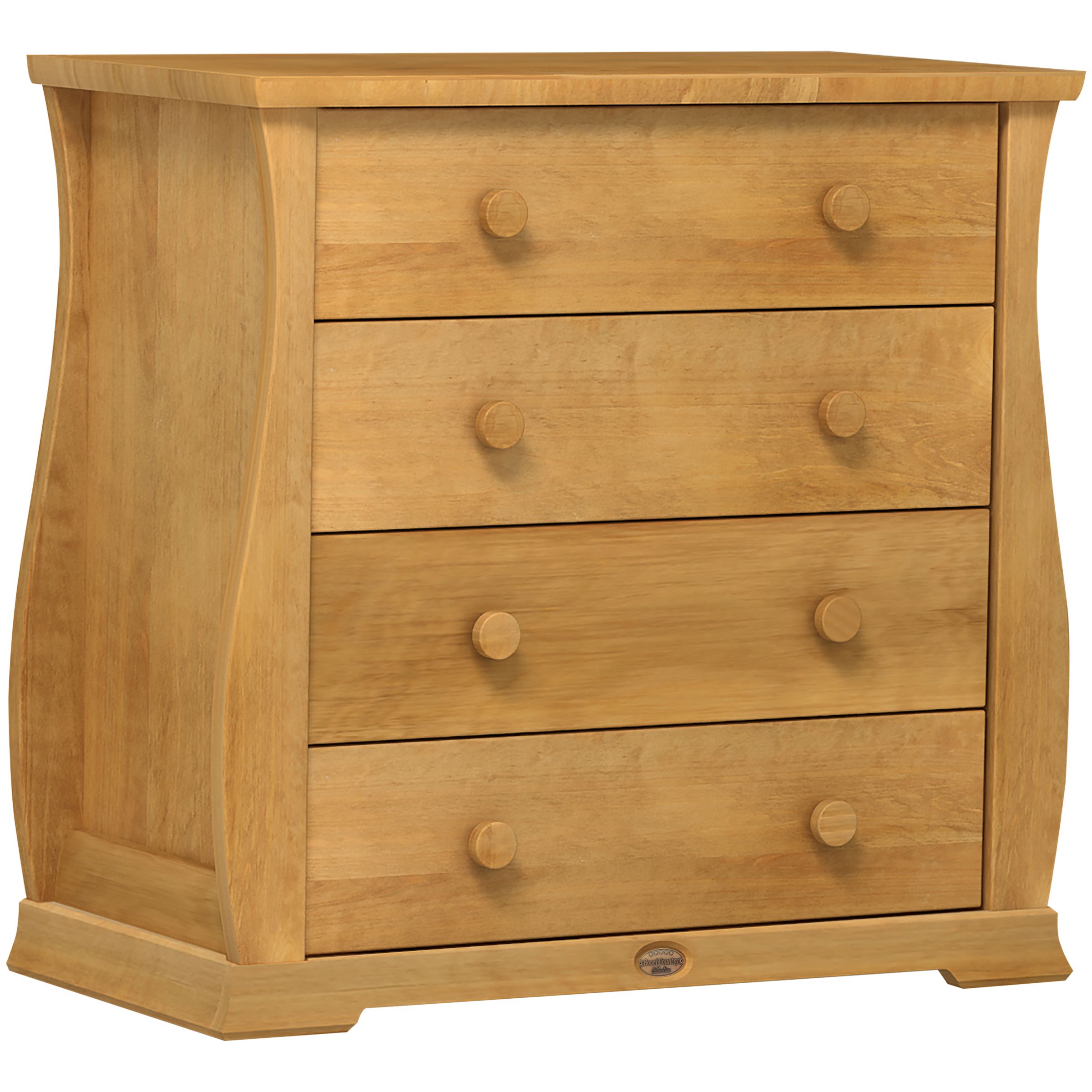 Sleigh 4 Drawer Chest, Heritage Teak