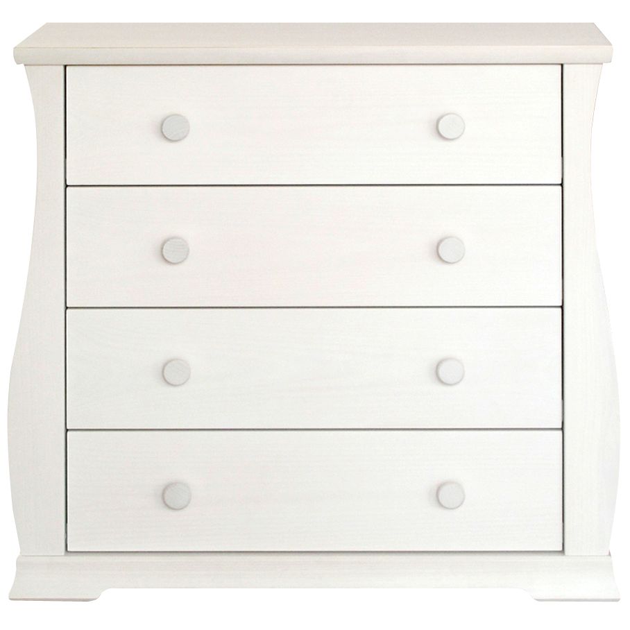 Boori Sleigh 4 Drawer Chest, Soft White