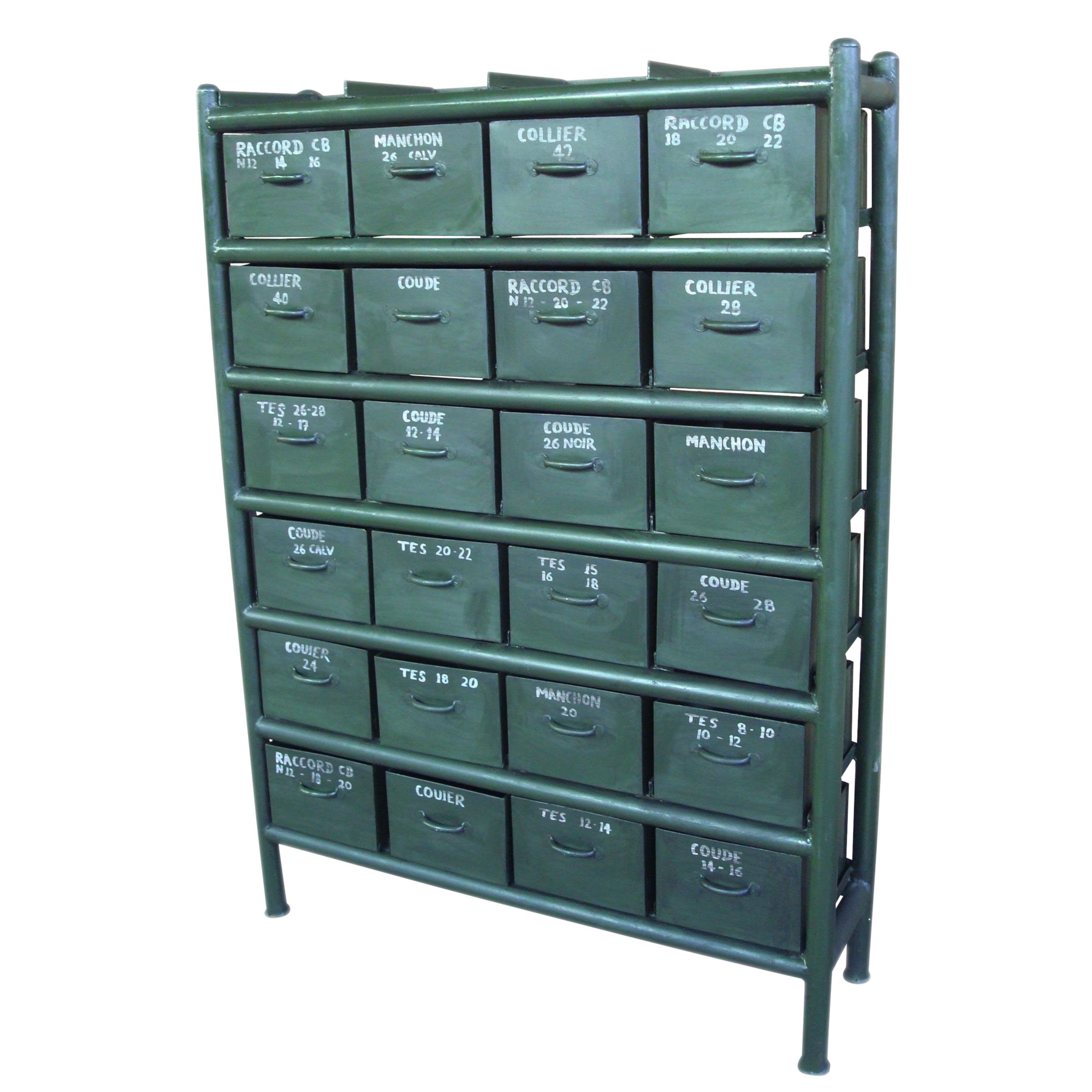 Manahattan Industrial 24 Drawer Chest