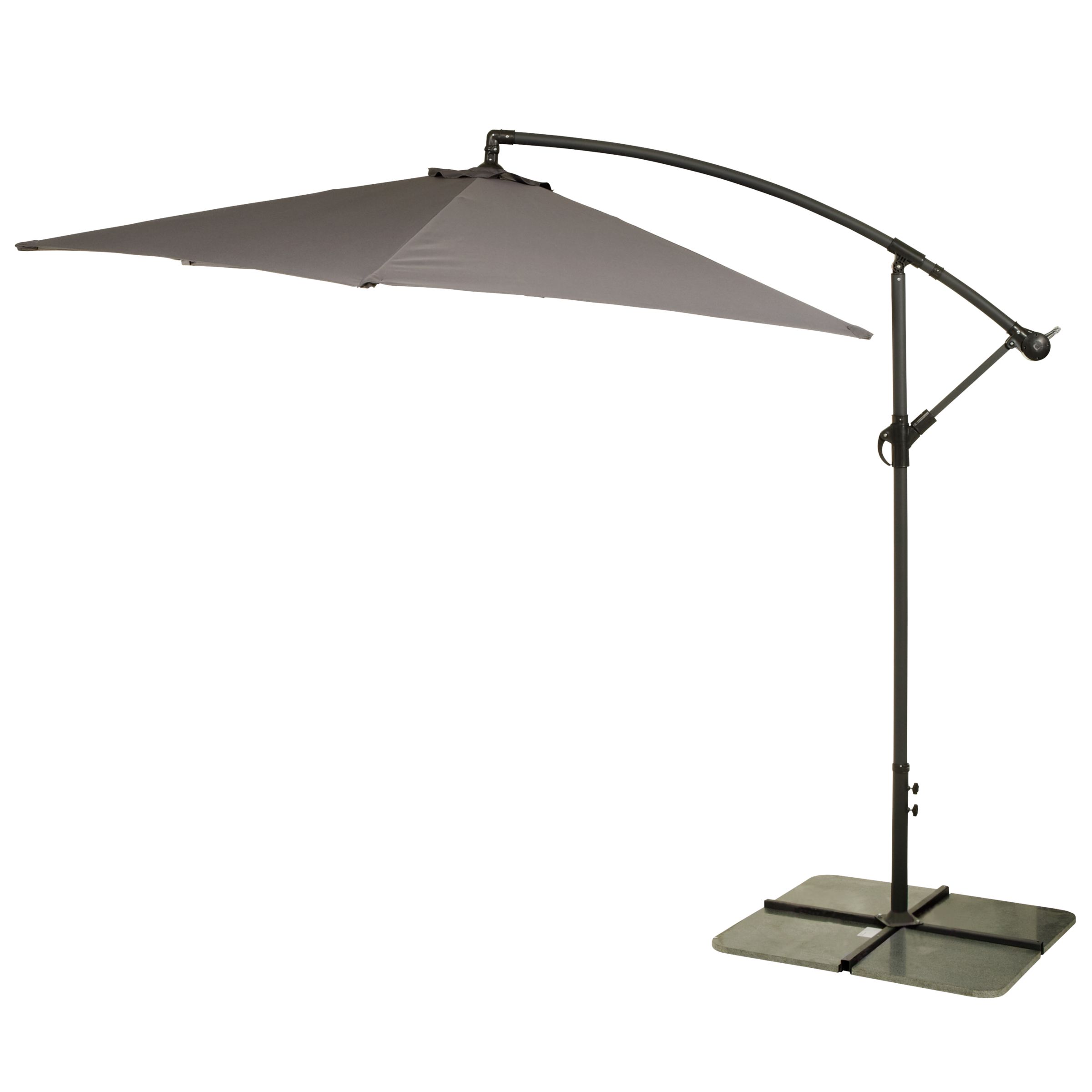 Freestanding Garden Parasol, Grey