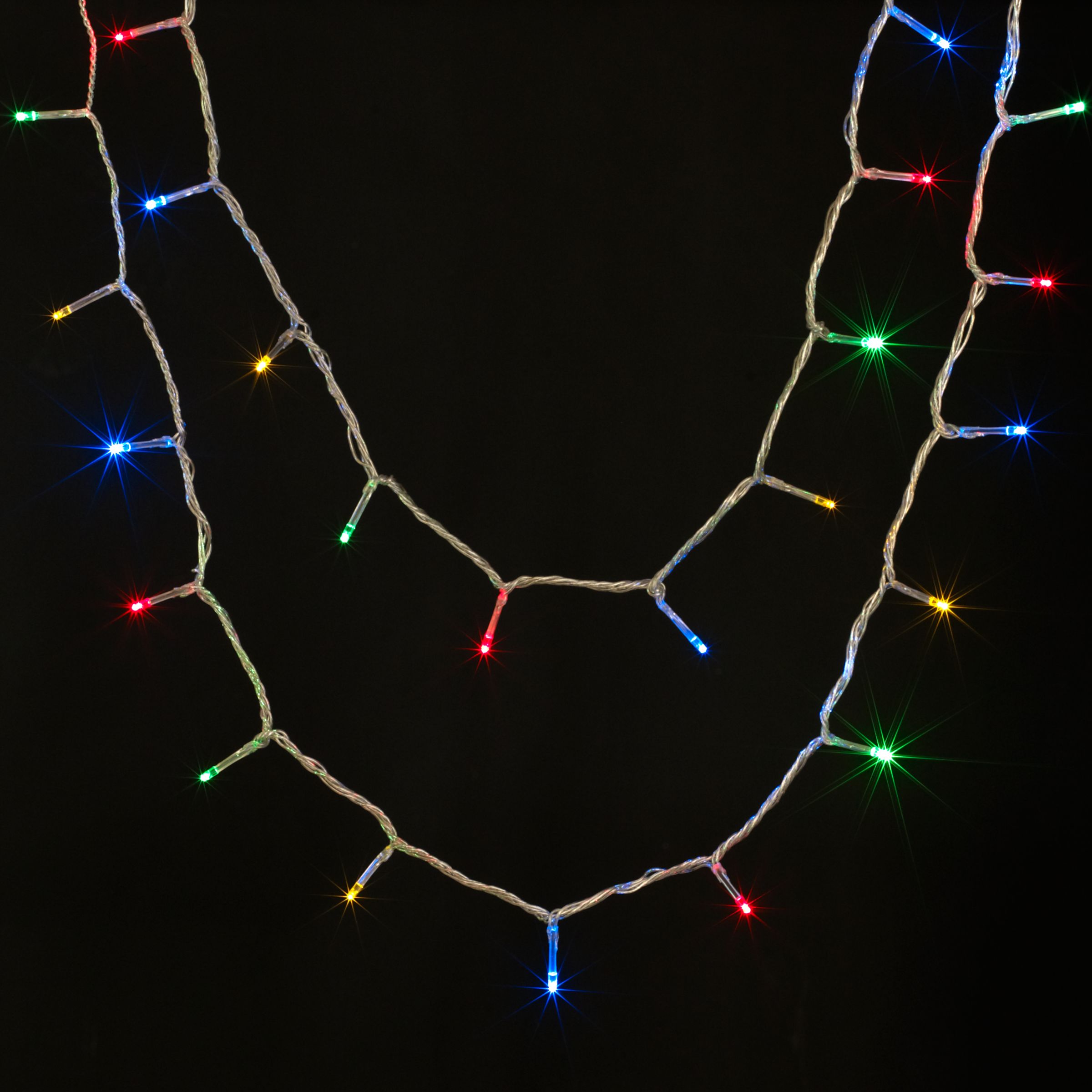 John Lewis Battery LED Multi Effect Fairy Lights, Multicolour, x25