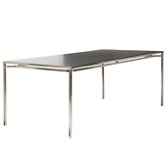 Barlow Tyrie Quattro Rectangular 8 Seater Outdoor Dining Table, Stainless Steel, width 188cm