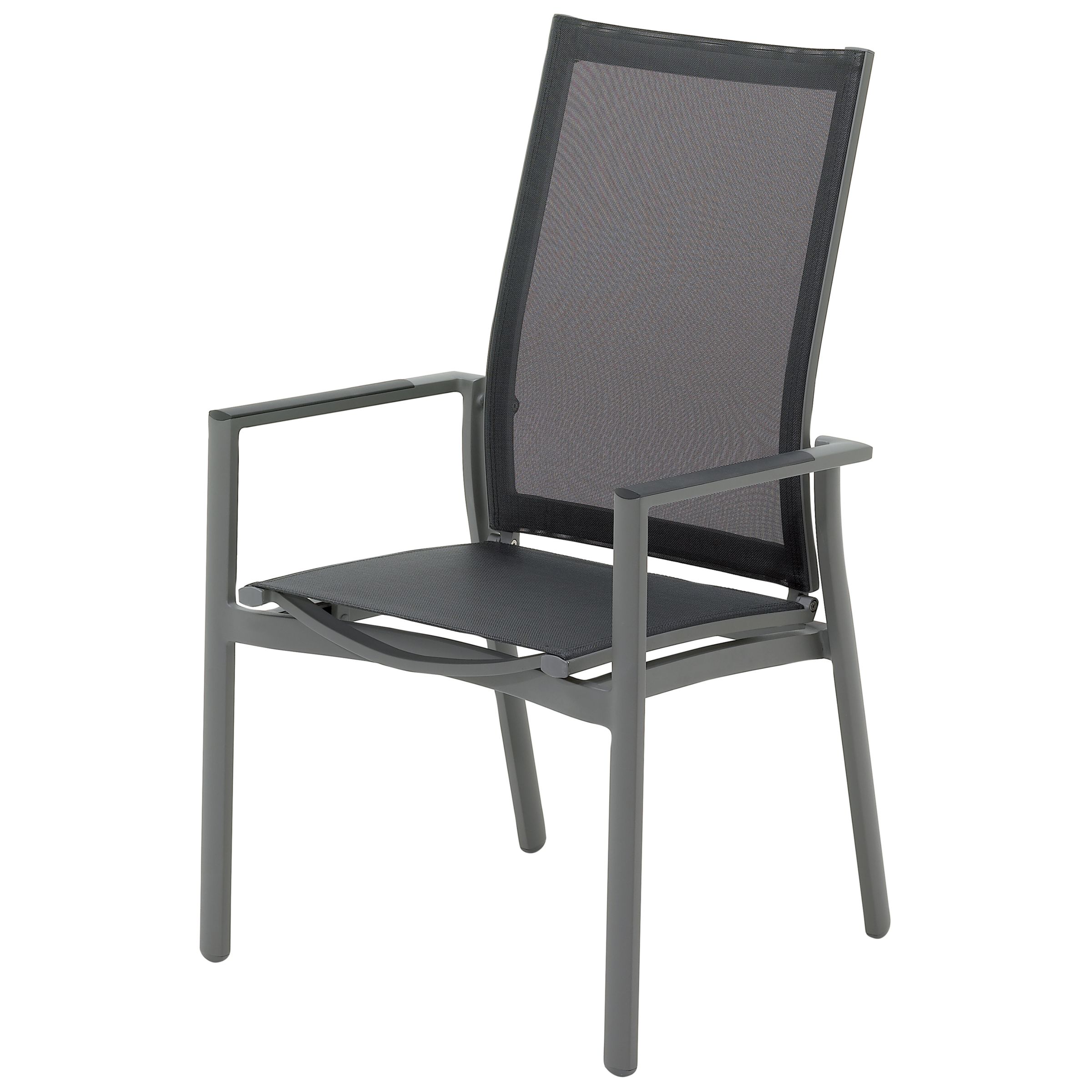 Gloster Azore Outdoor Stacking Reclining Chair, Slate / Charcoal