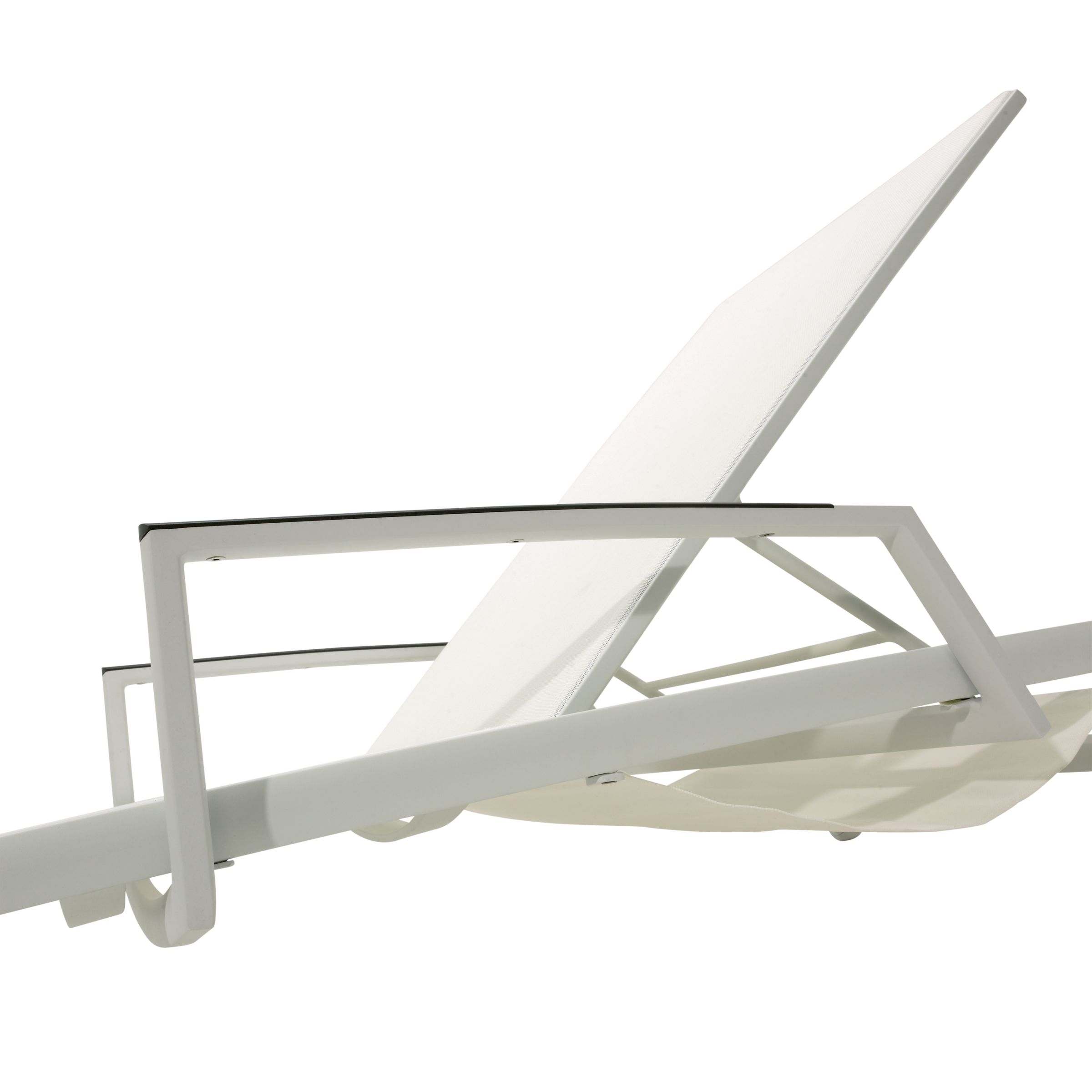 Gloster Azore Stacking Lounger Arms, Frost