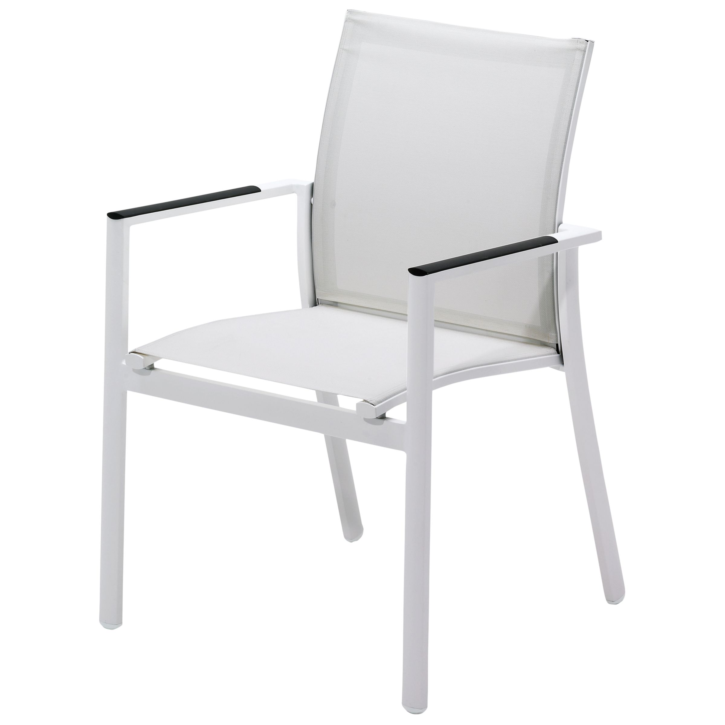Gloster Azore Stacking Chair with Arms, Frost / White
