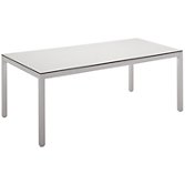 Gloster Azore Rectangular 8 Seater Outdoor Dining Table, Frost / HPL, width 220cm