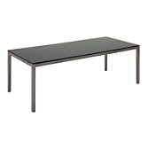 Gloster Azore Rectangular 8 Seater Outdoor Dining Table, Black HPL, width 220cm
