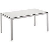 Gloster Azore Rectangular 6 Seater Outdoor Dining Table, Frost / HPL, width 160cm