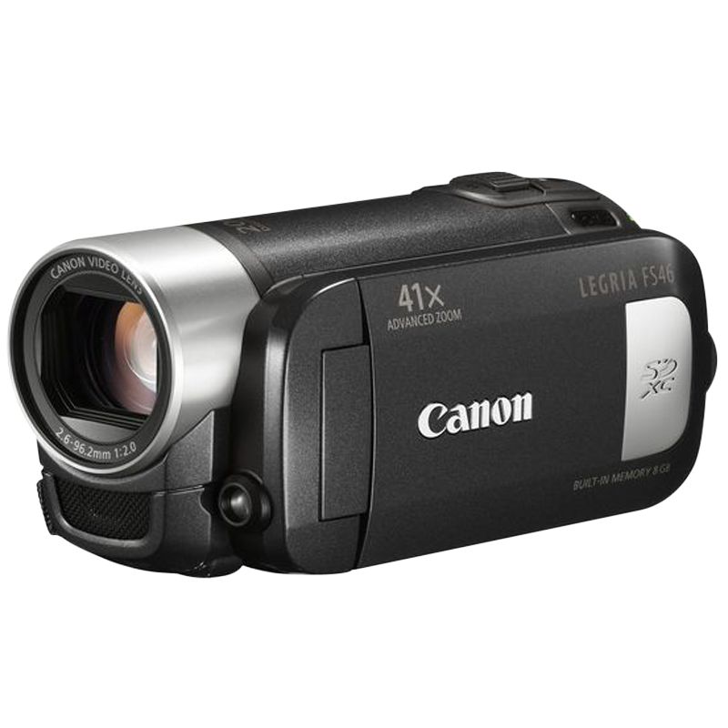 Canon LEGRIA FS46 Flash Memory/Memory Card Camcorder, 37x Optical Zoom, 2.7" LCD Screen, Black