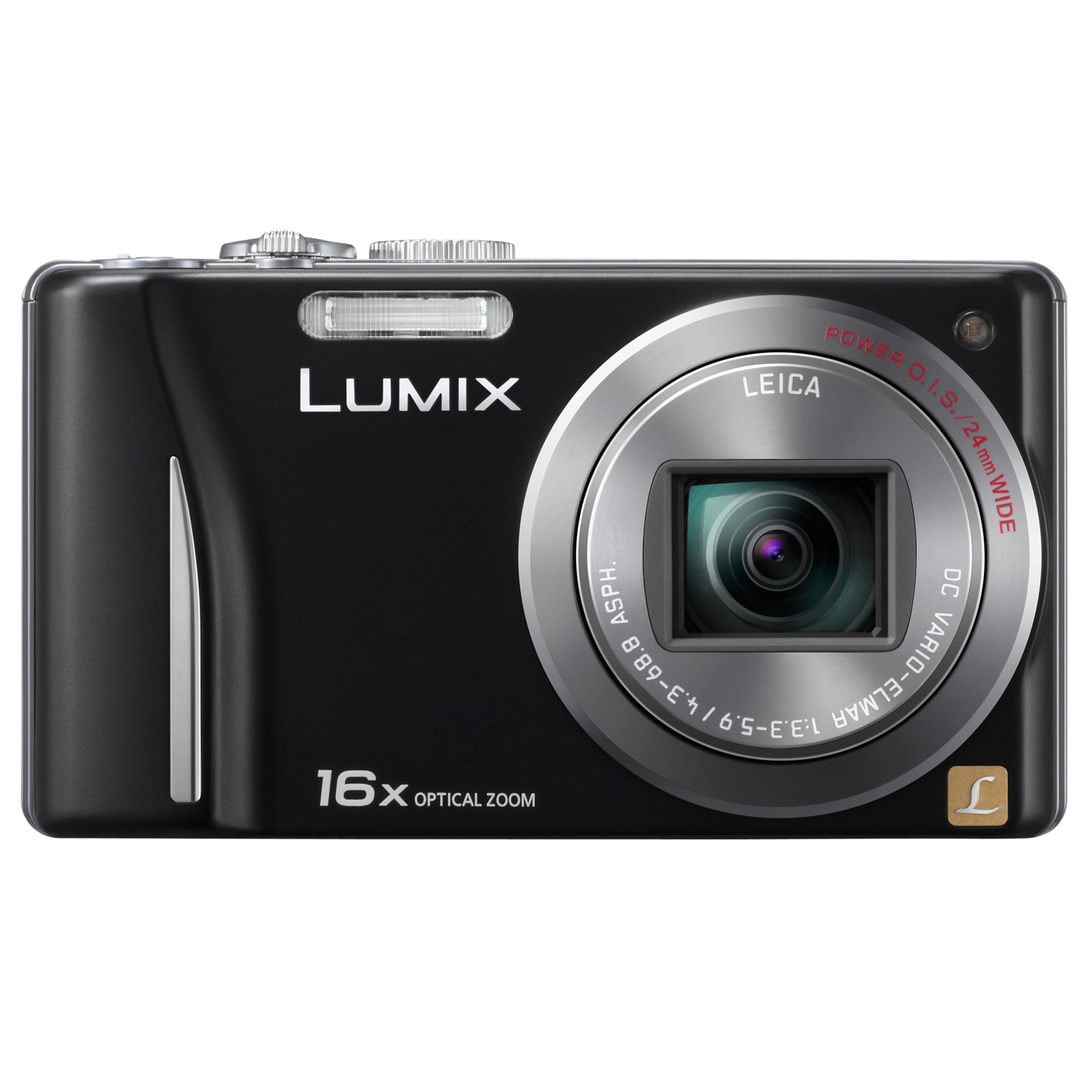 Panasonic Lumix DMC-TZ18EB-K Camera, HD 720p, 14.1MP, 16x Optical Zoom, 3" LCD Screen, Black at John Lewis
