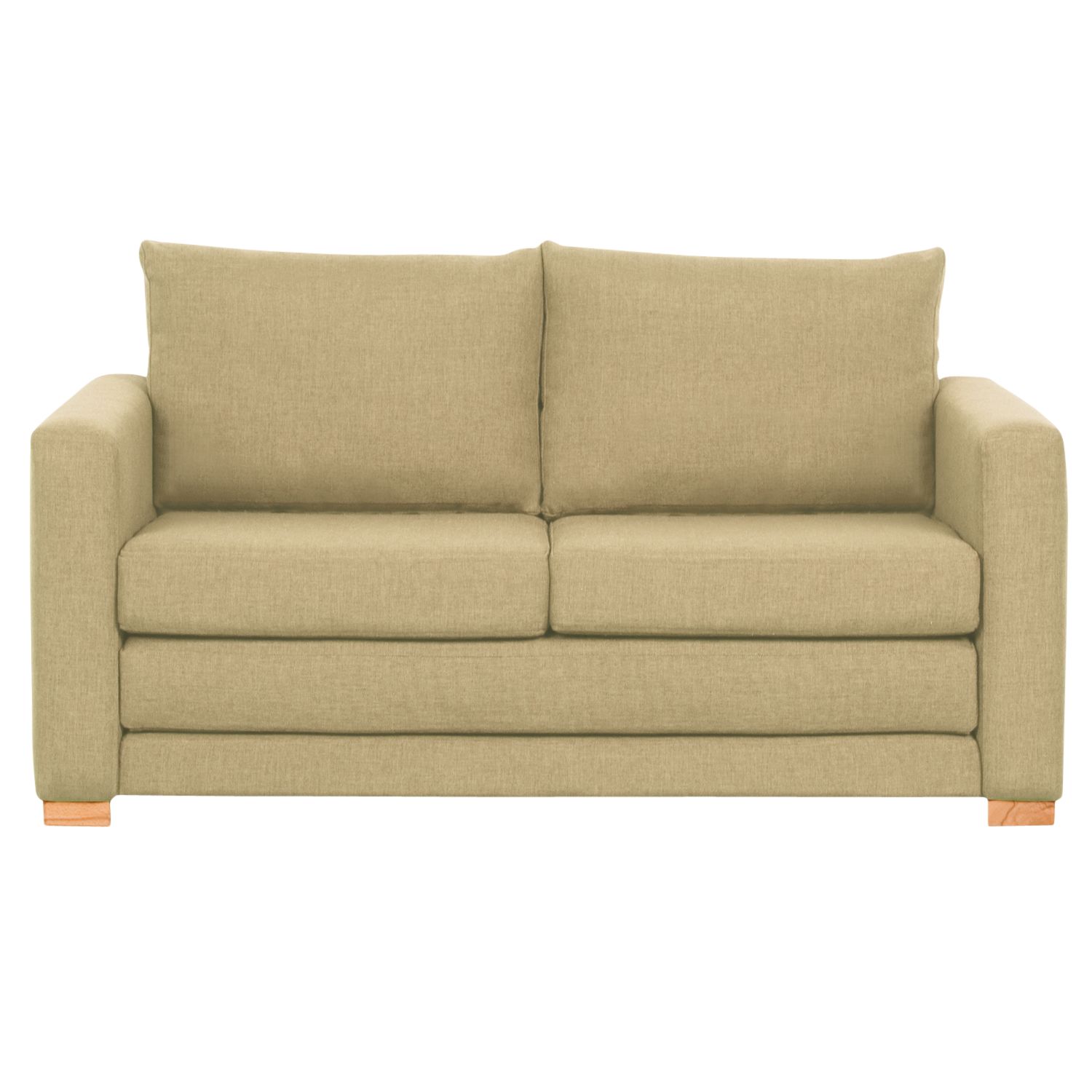 John Lewis Maisie Small Sofa Bed, Wheat / Light Leg, width 142cm