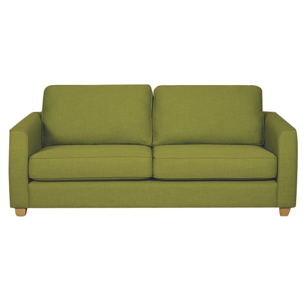 John Lewis Portia Medium Sofa Bed, Olive / Light Leg, width 183cm