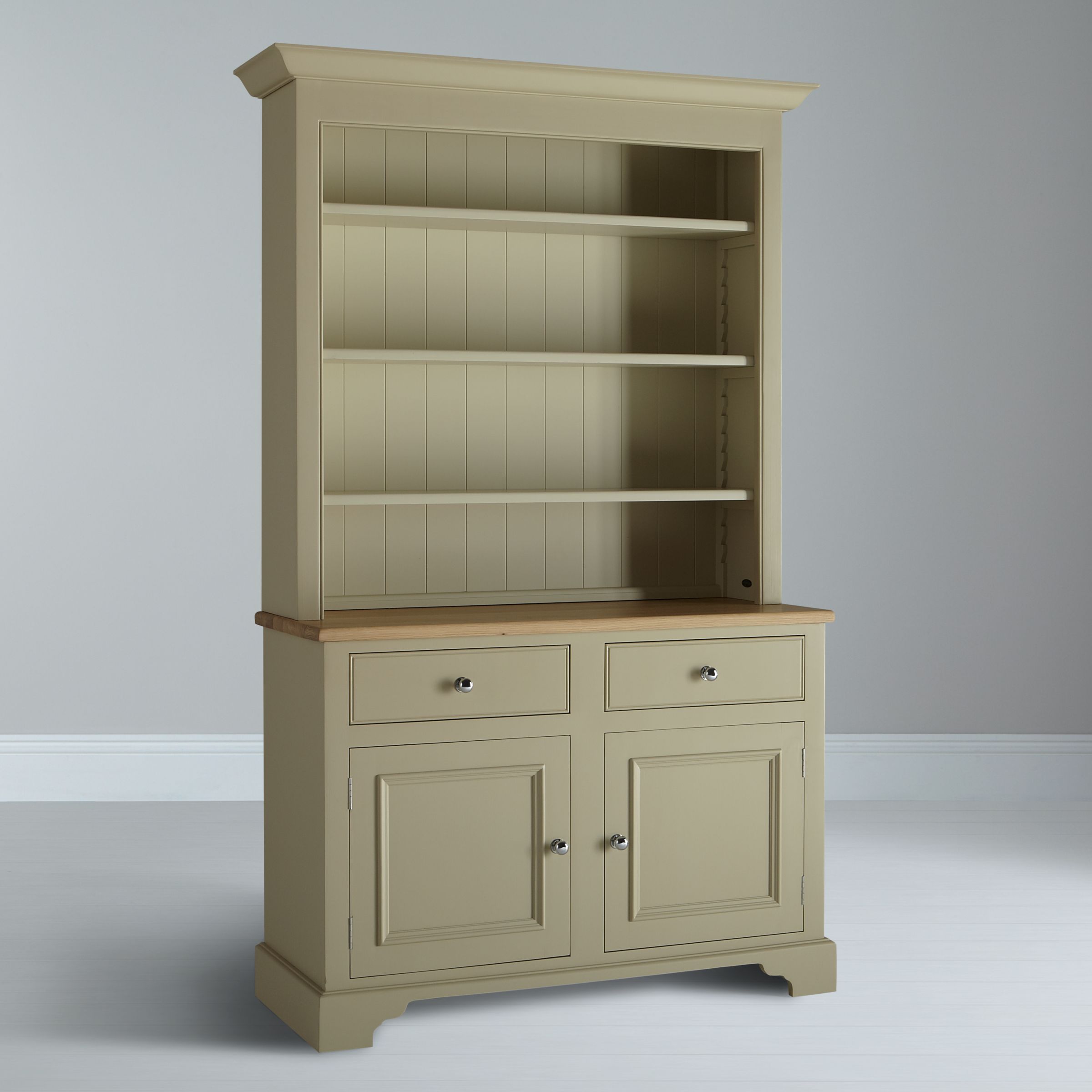 Neptune Chichester 4ft Open Rack Dresser, Limestone at John Lewis