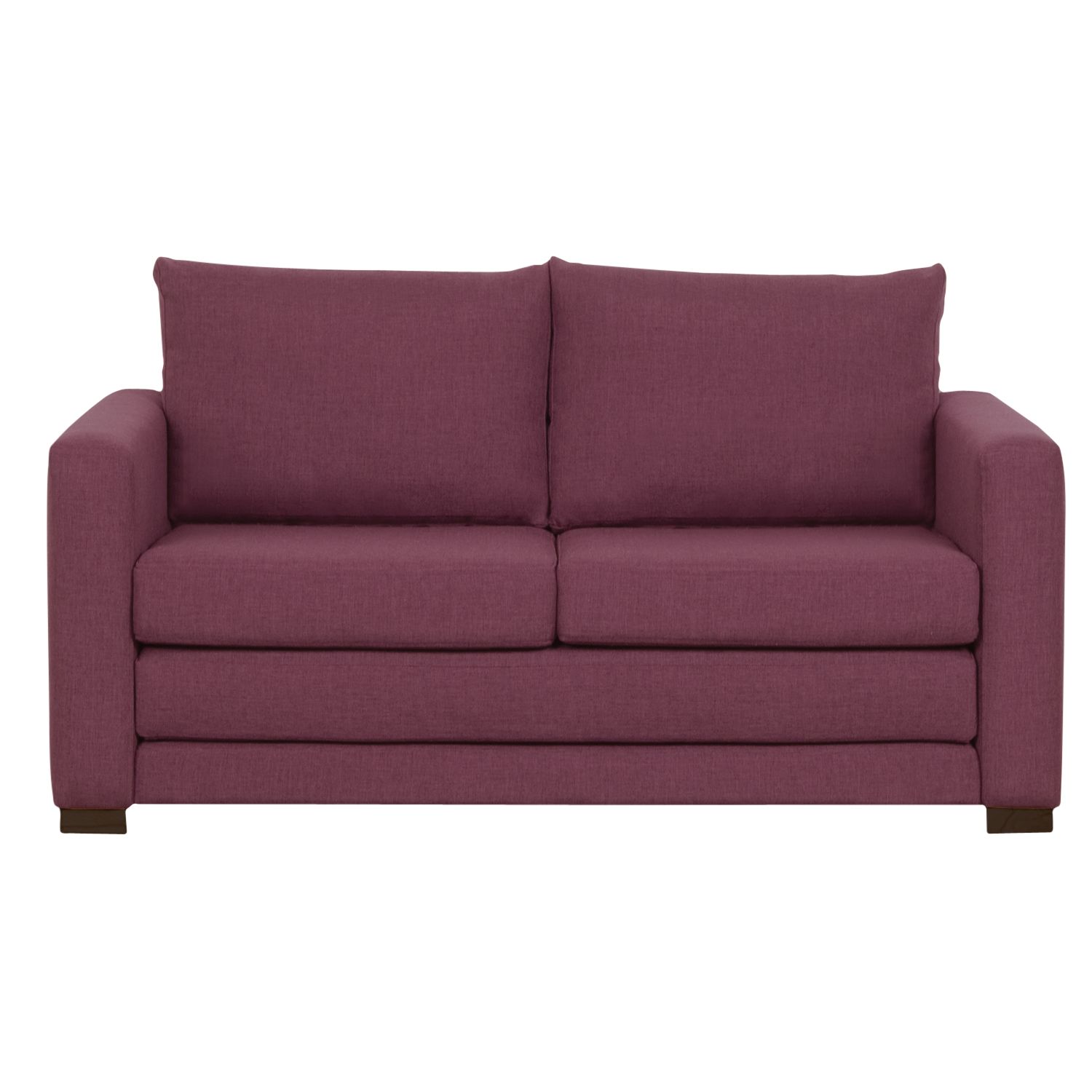 John Lewis Maisie Small Sofa Bed, Oslo Damson / Dark Leg, width 142cm