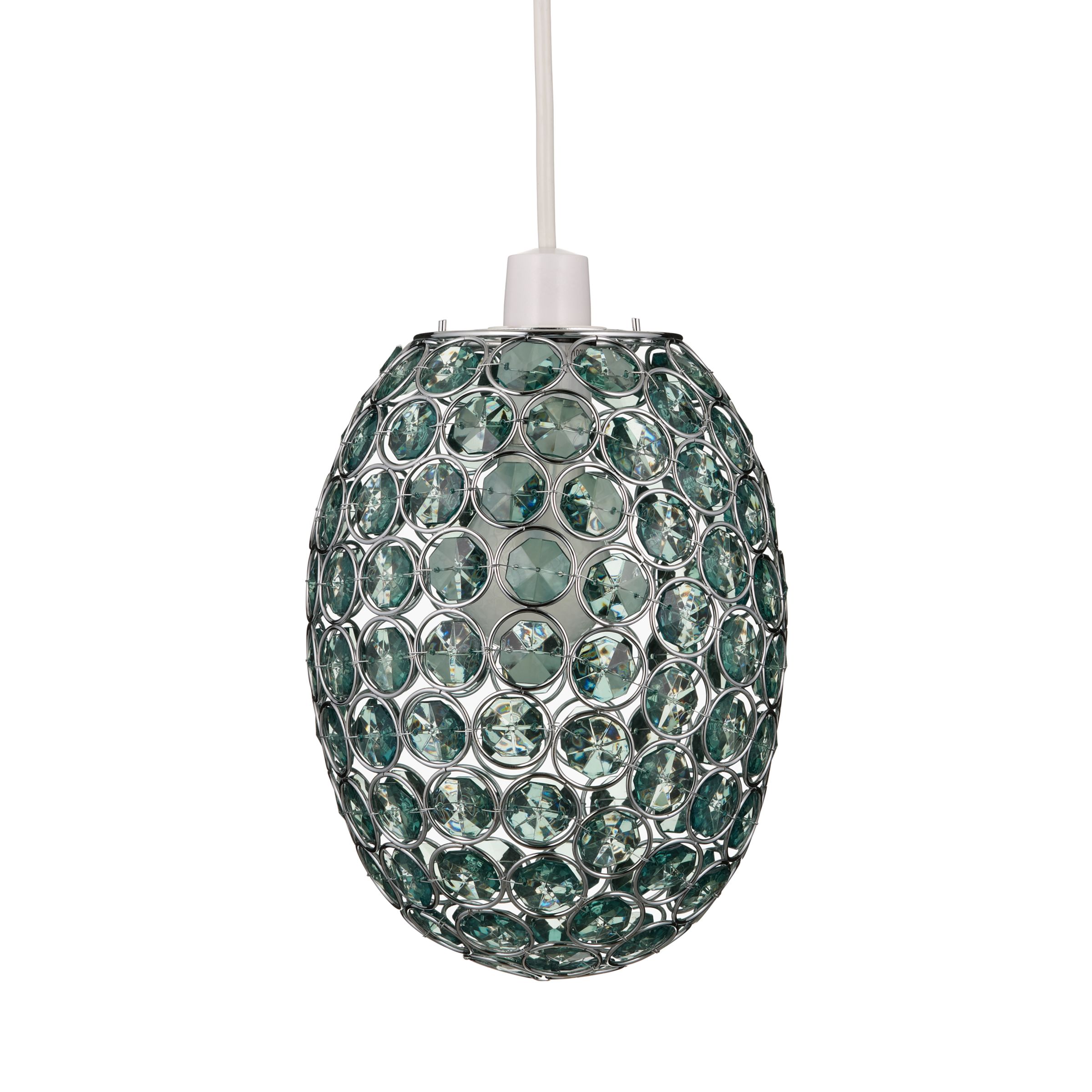 John Lewis Adele Pendant Ceiling Light, Teal