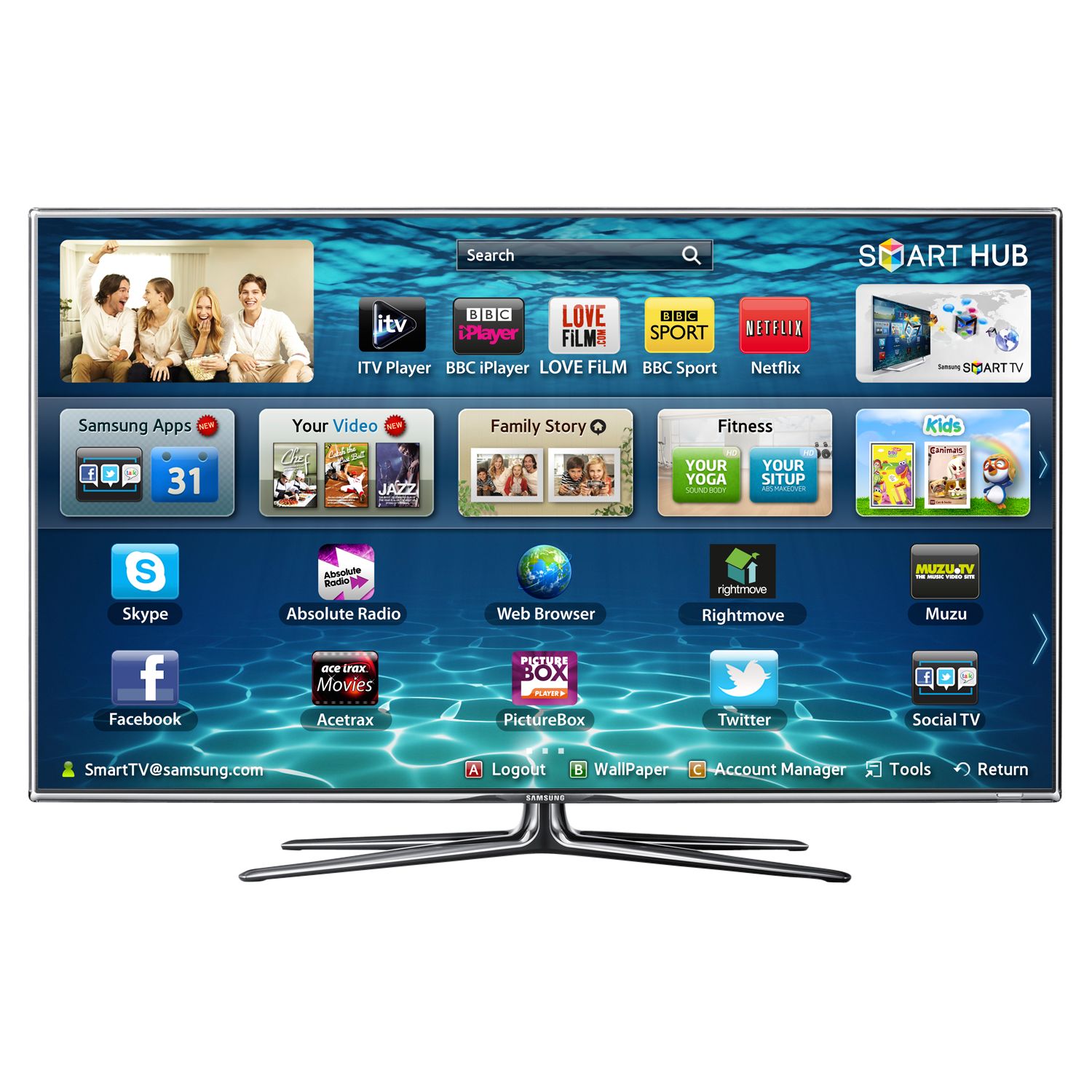 Samsung UE40D7000 LED HD 1080p 3D TV, 40 Inch, freesat HD and Freeview HD with Built-in Wi-Fi