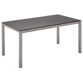 Gloster Azore Rectangular 6 Seater Outdoor Dining Table, Tungsten / Glass, width 160cm