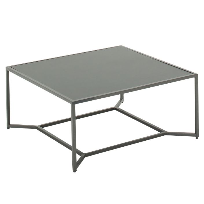 Gloster Bloc High Square Outdoor Coffee Table, Cinder, 90 x 90cm, width 90cm