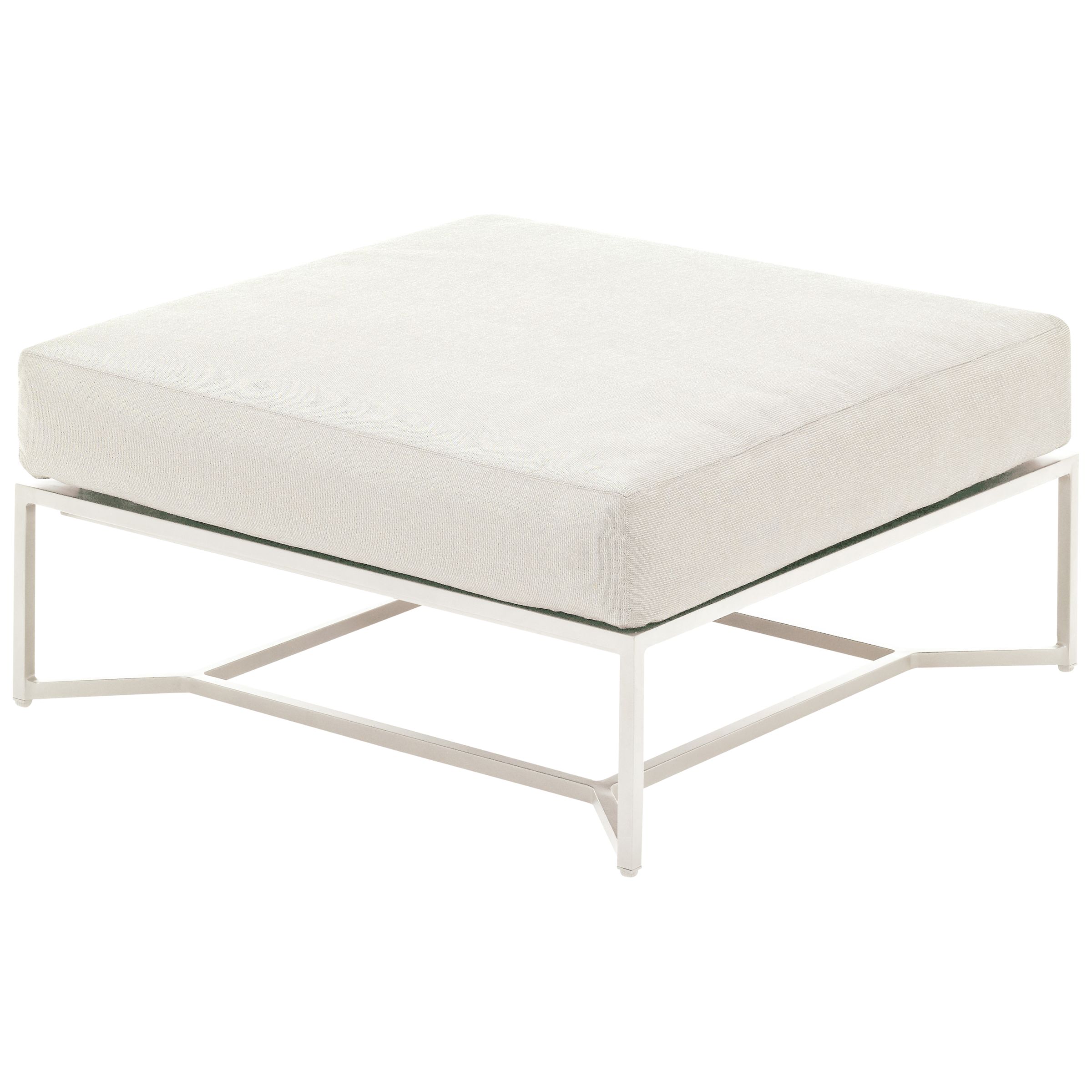 Gloster Bloc Outdoor Ottoman, White / Ivory