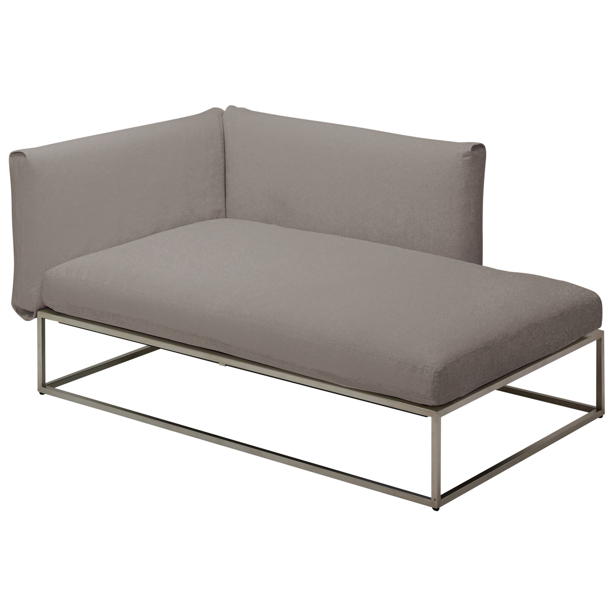 Gloster Cloud 100 x 150 Outdoor Left End Half Arm Unit, Taupe at John Lewis