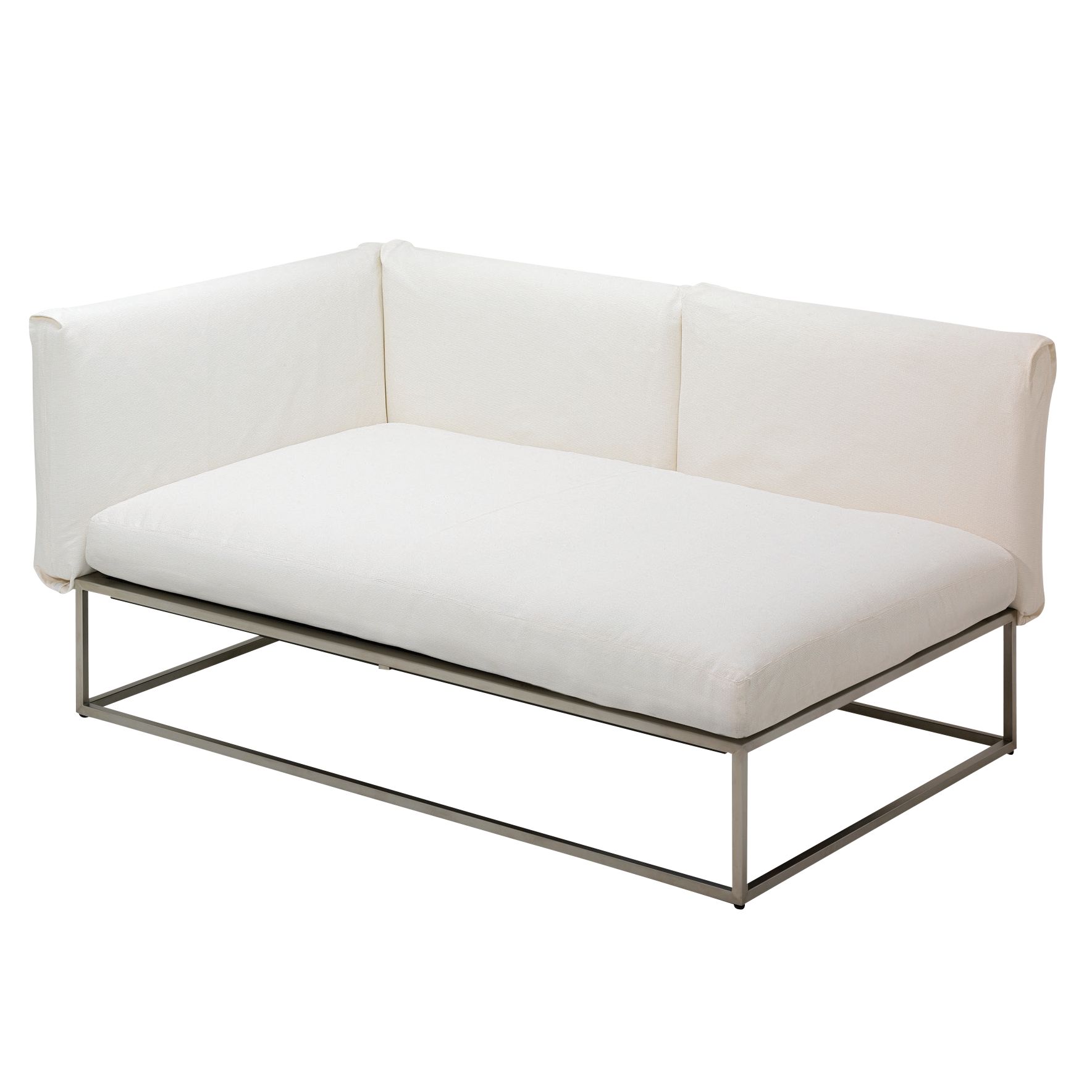 Gloster Cloud 100 x 150 Outdoor Left End Unit, Ivory at John Lewis