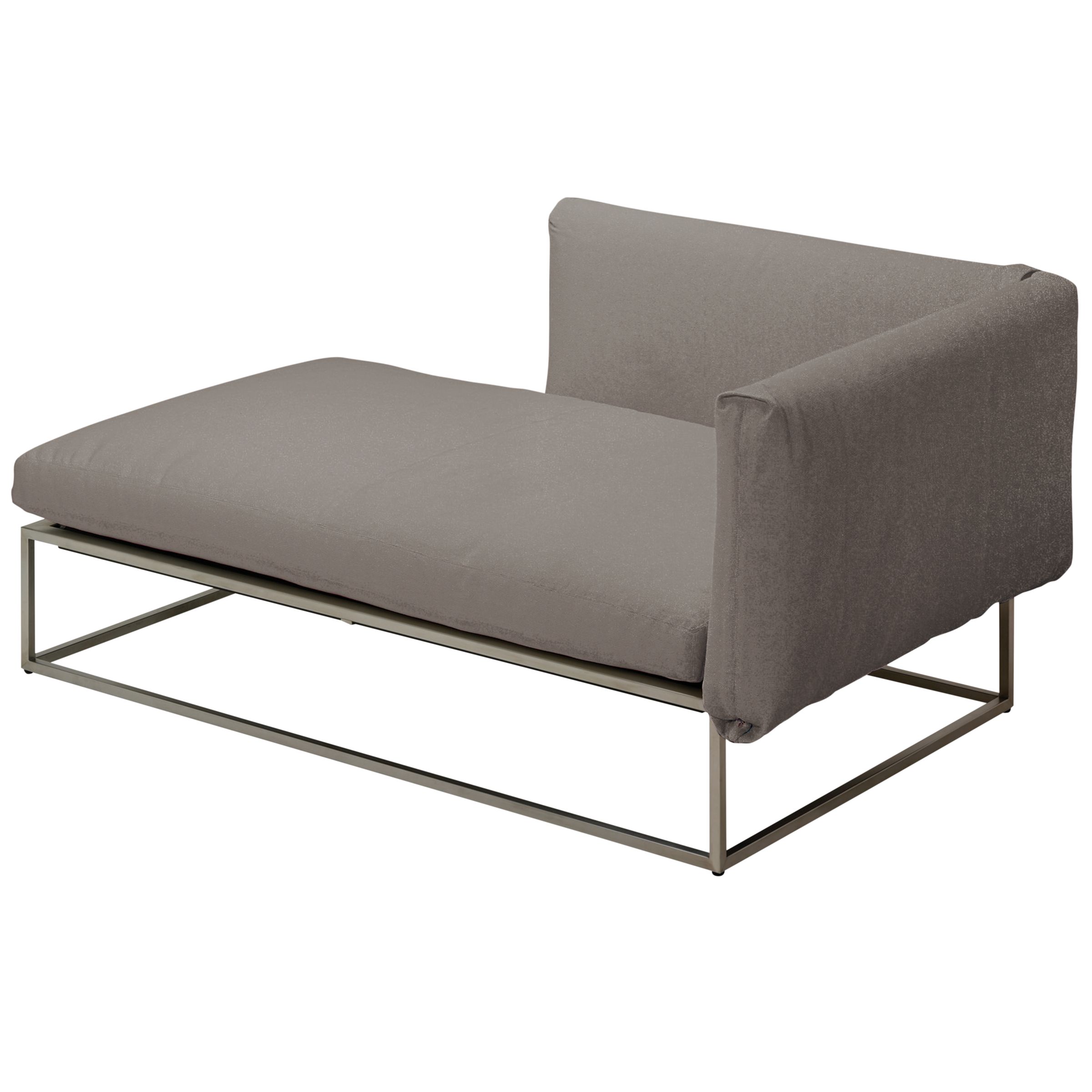 Gloster Cloud 100 x 150 Outdoor Right End Half Arm Unit, Taupe at John Lewis