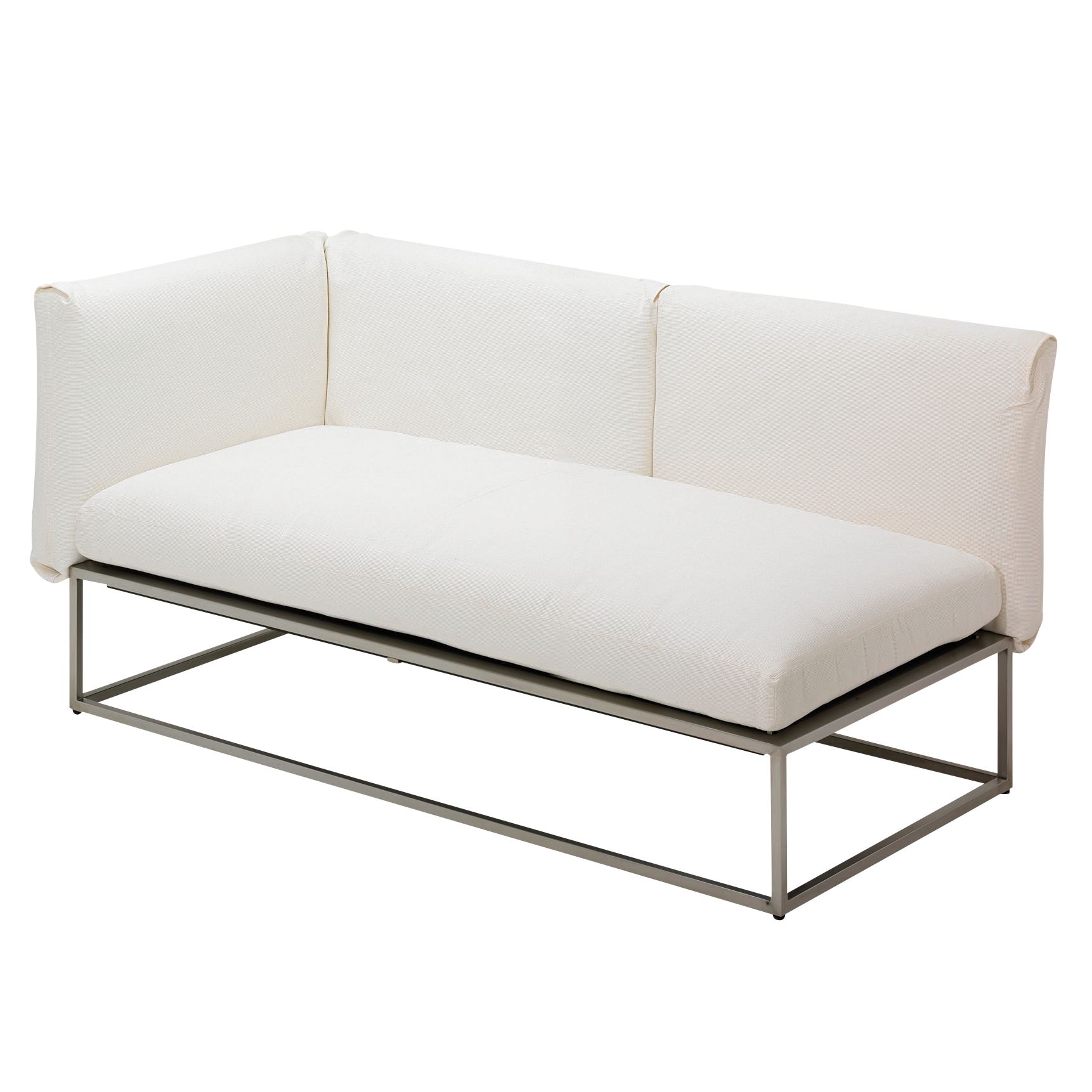 Gloster Cloud 75 x 150 Outdoor Left End Unit, Ivory at John Lewis