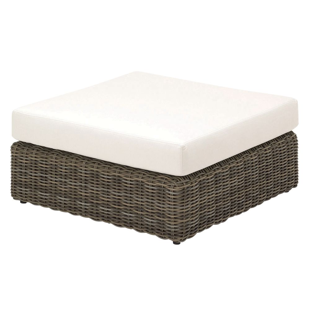 Gloster Havana Modular Outdoor Ottoman with Waterproof Cushion, Willow