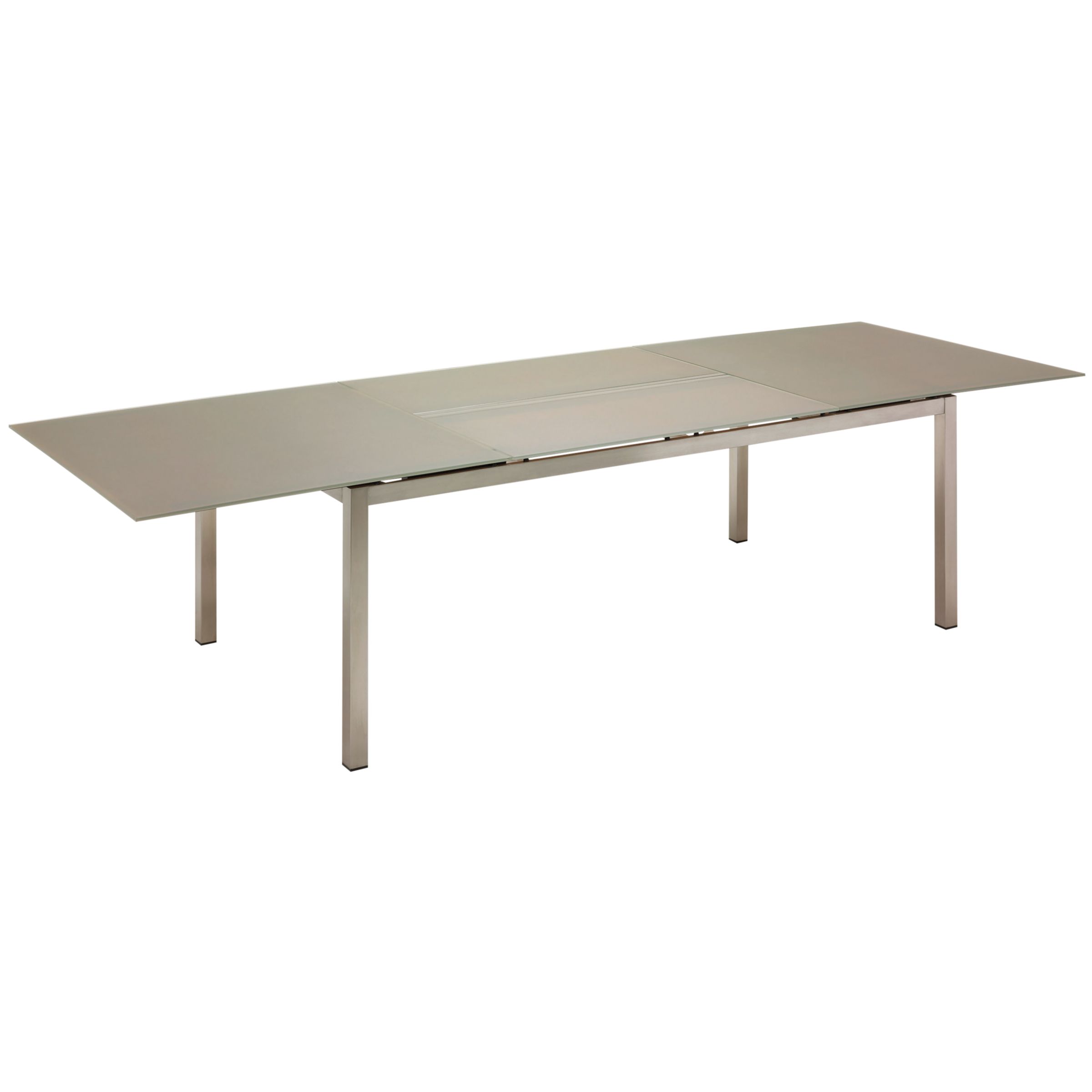 Gloster Kore Large Extending Table, Taupe Glass